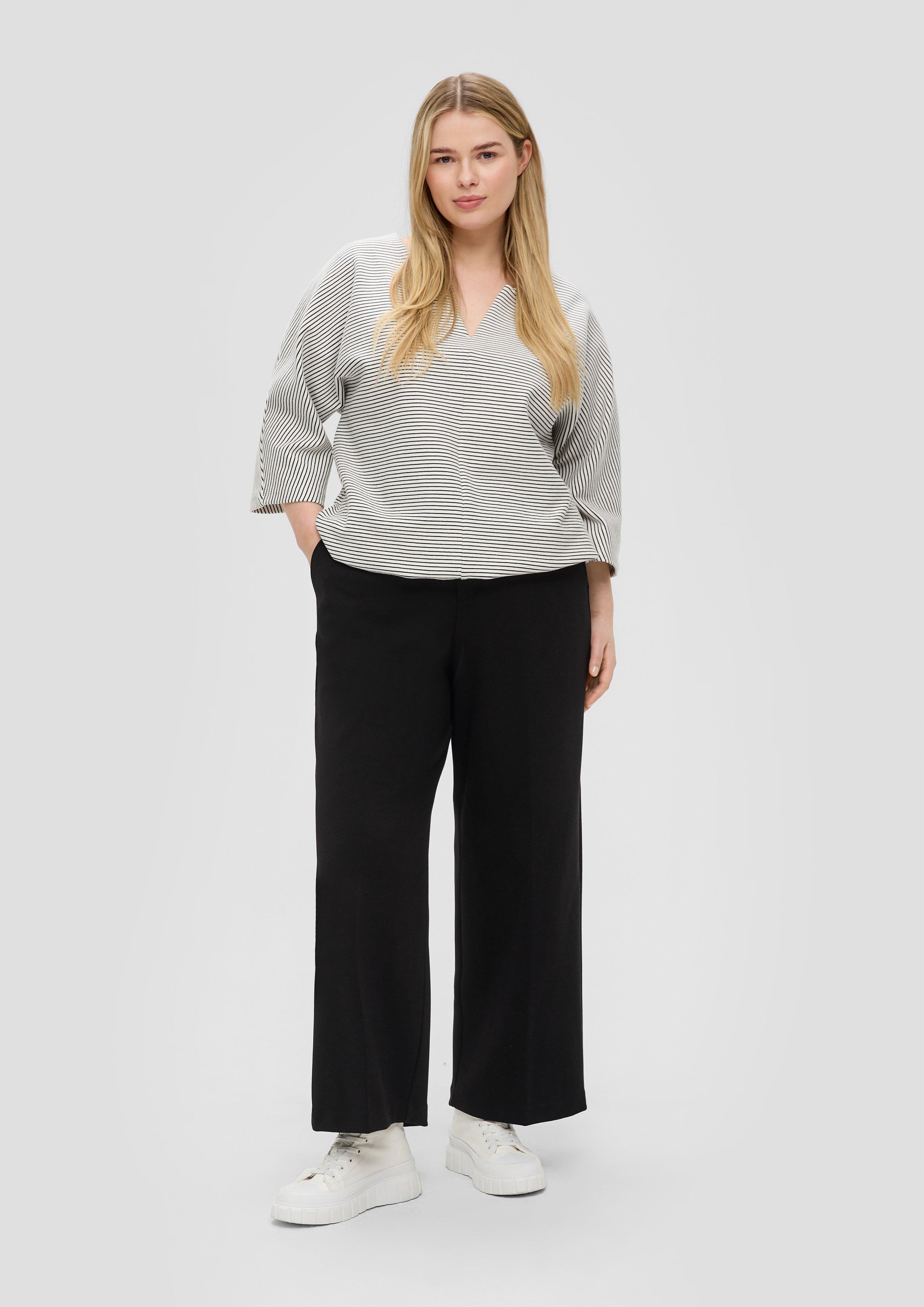 S.Oliver Interlockjersey-Hose mit Wide Leg