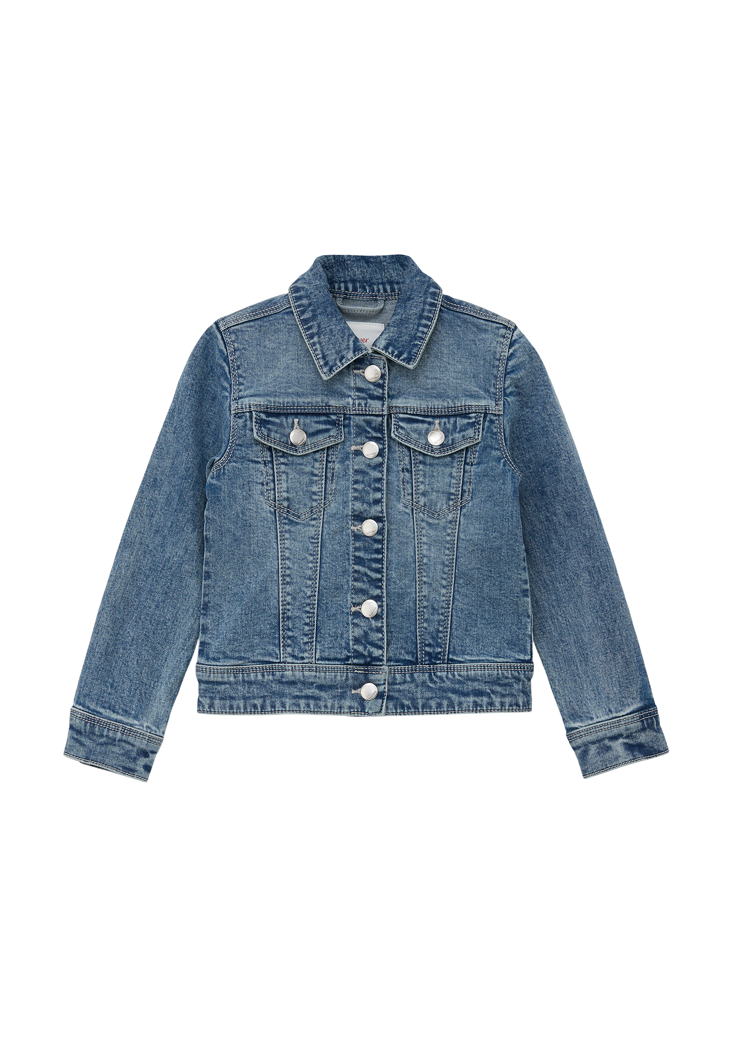 s.Oliver - Jeansjacke mit Stickerei und Pailletten, Kinder, blau