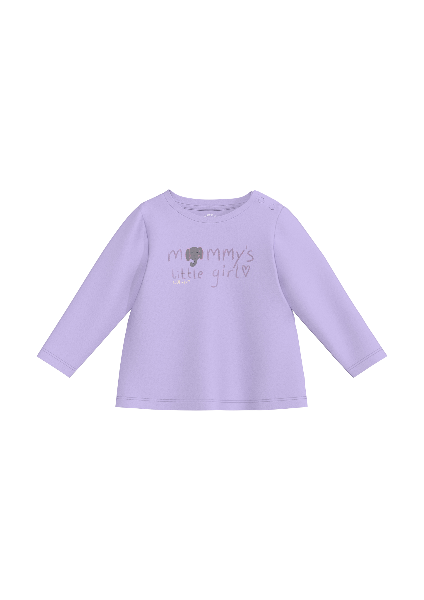 s.Oliver - Ausgestelltes Longsleeve mit Glitzer-Print, Babys, lila