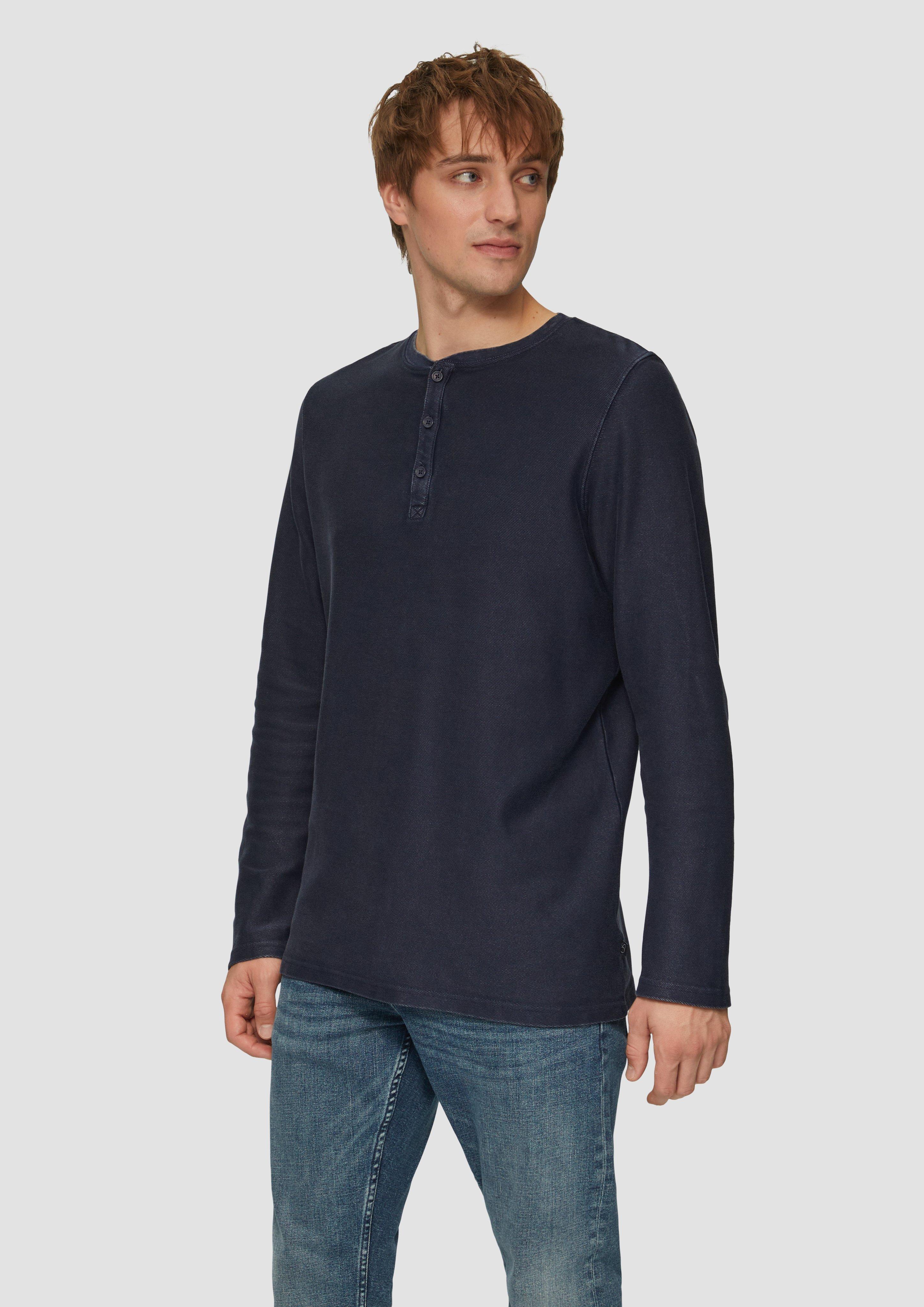 S.Oliver Longsleeve aus Strukturware mit Garment Dye