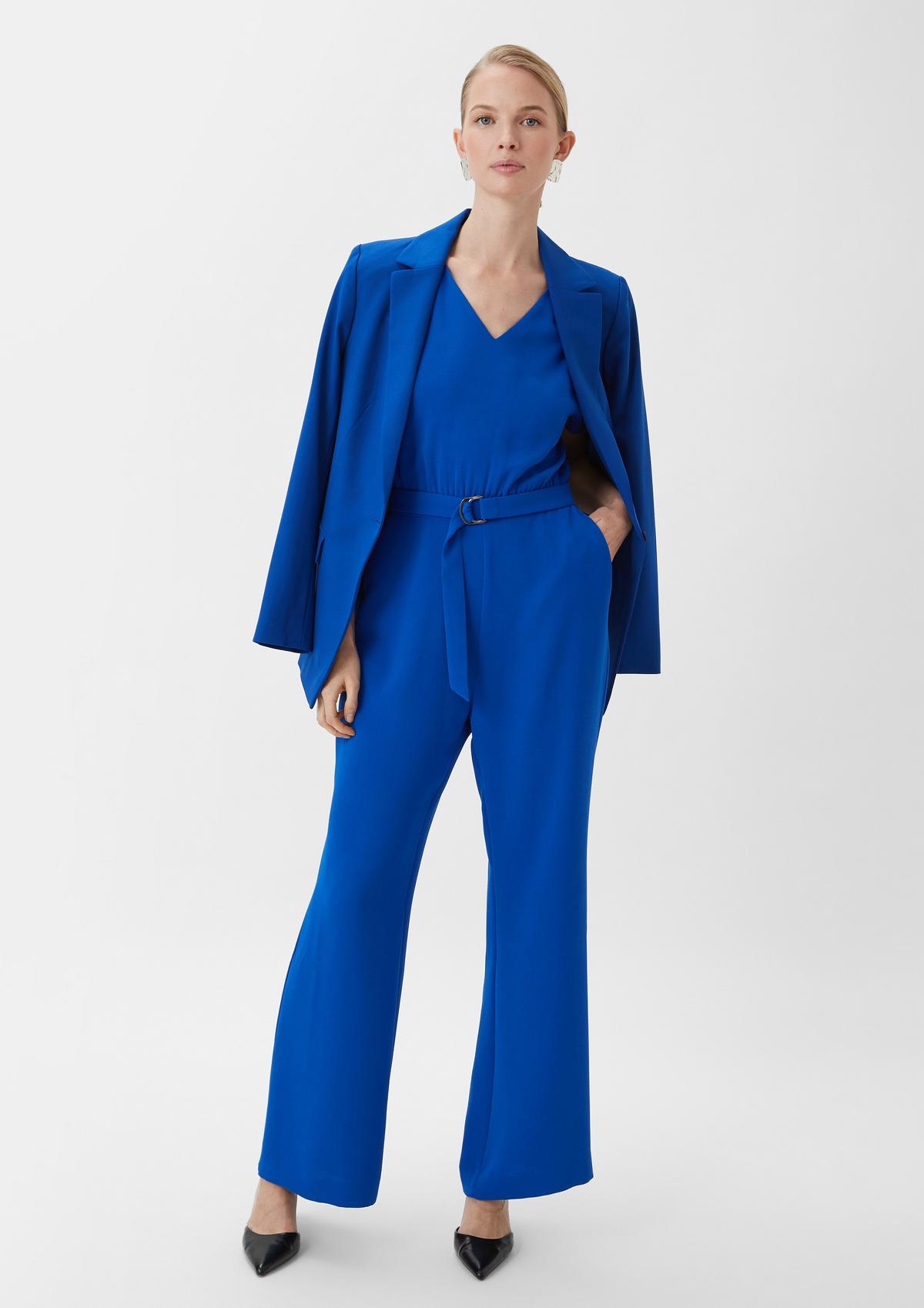 comma Crêpe jumpsuit with a flared leg