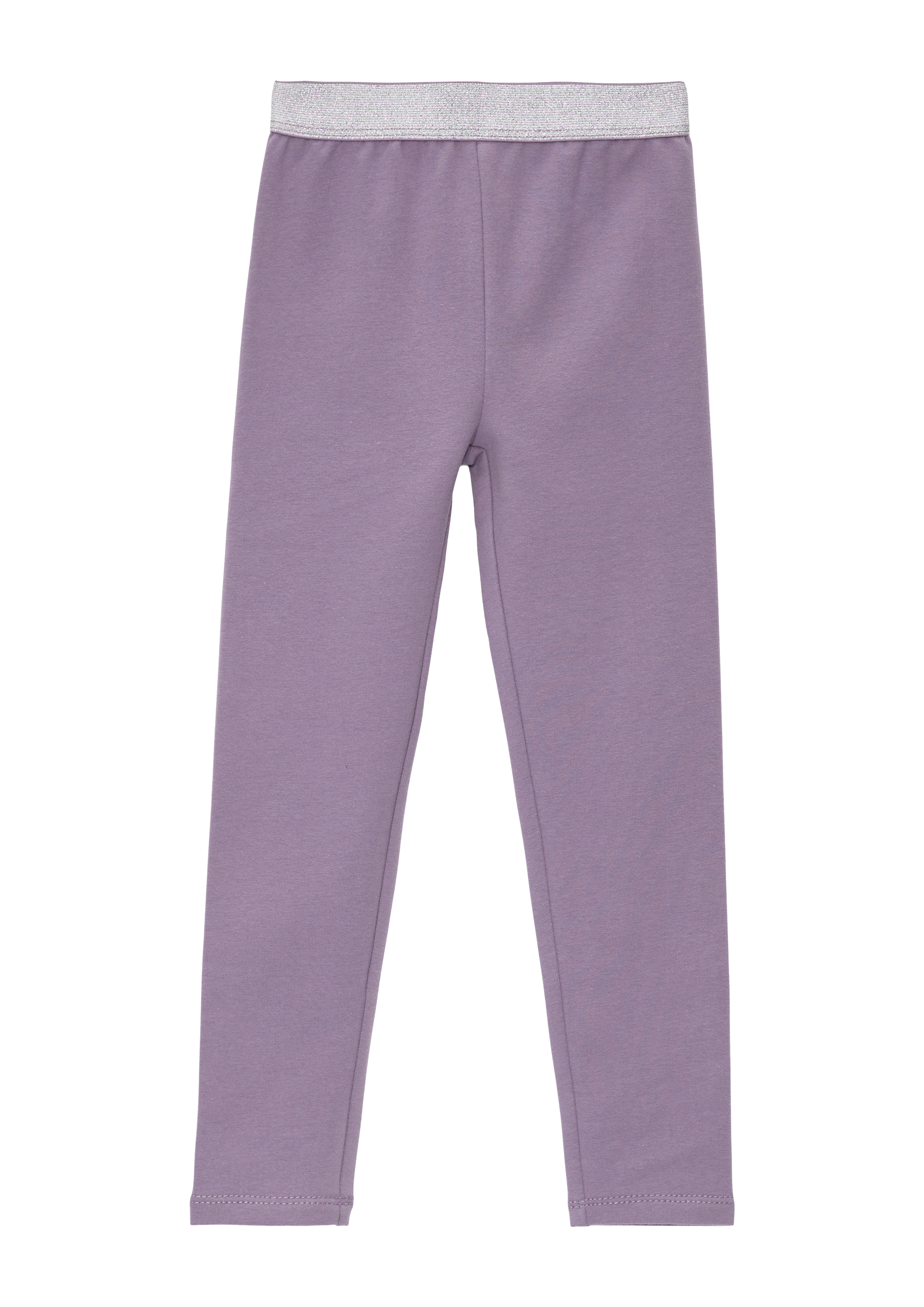 s.Oliver - Leggings aus Baumwollstretch mit Glitzerbund, Kinder, lila