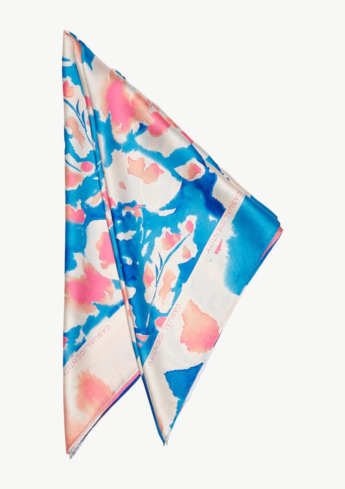 comma Patterned viscose blend scarf
