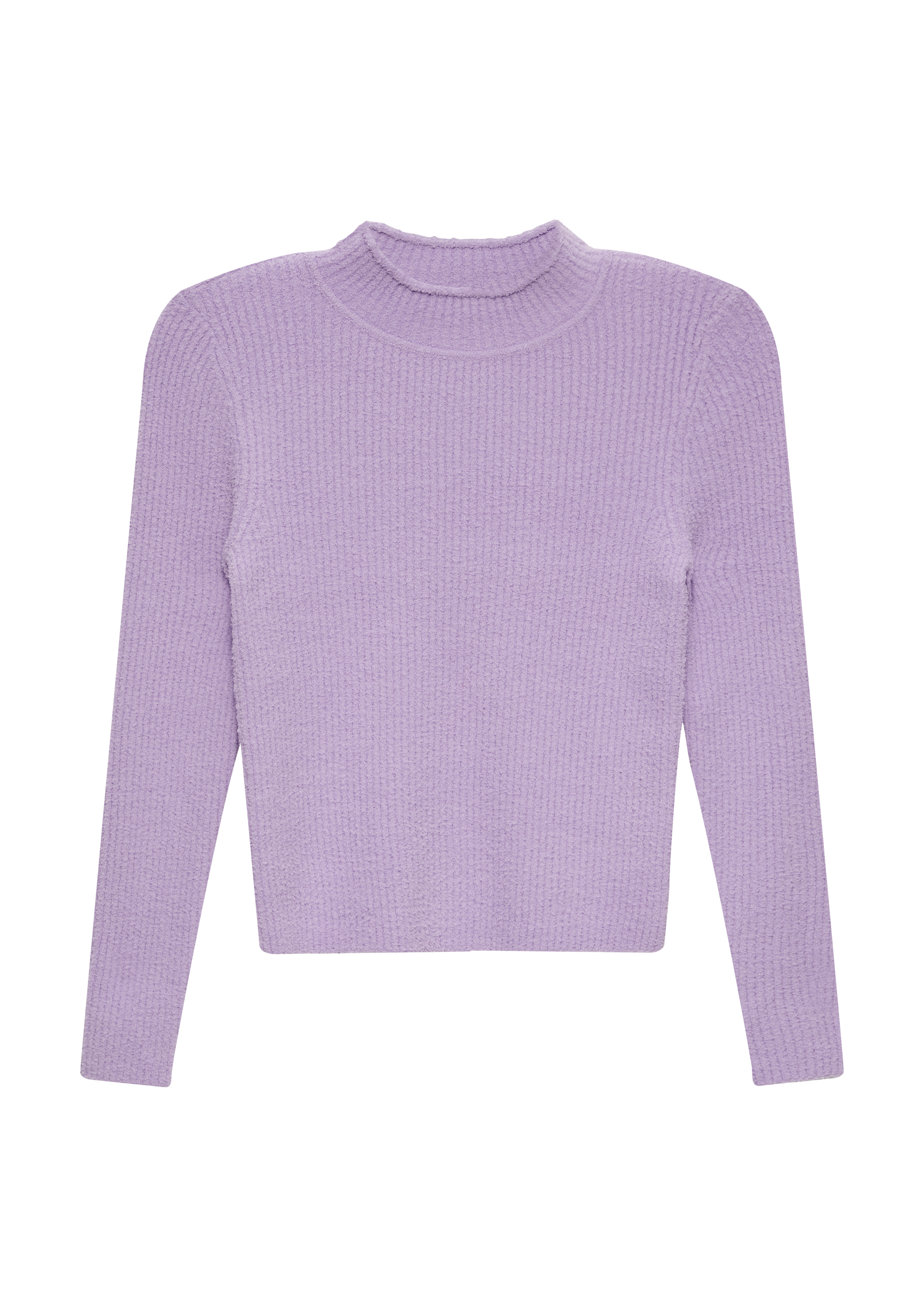 s.Oliver - Gerippter Strickpullover im Slim Fit, Mädchen, lila