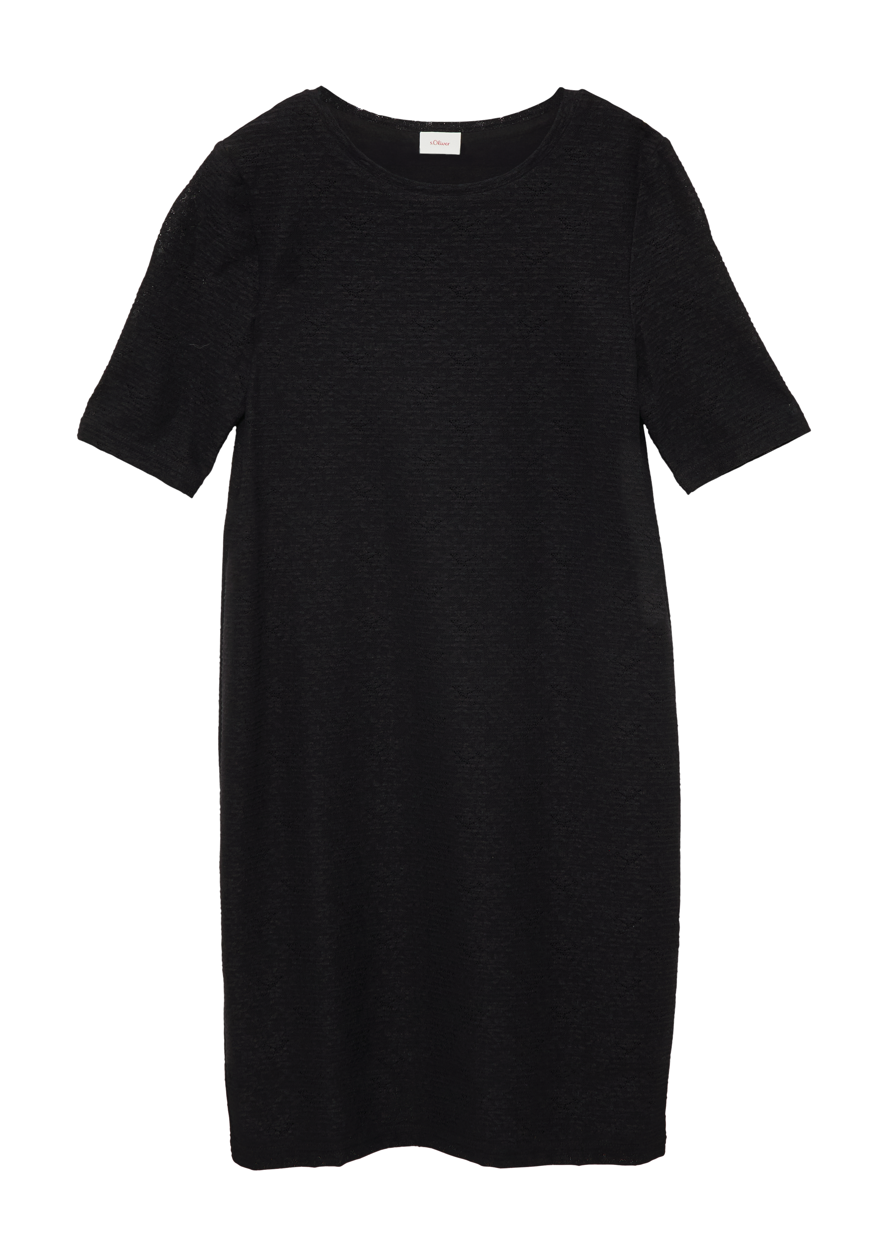 s.Oliver - Schmal geschnittenes Kleid aus elastischer Spitze, Mädchen, schwarz