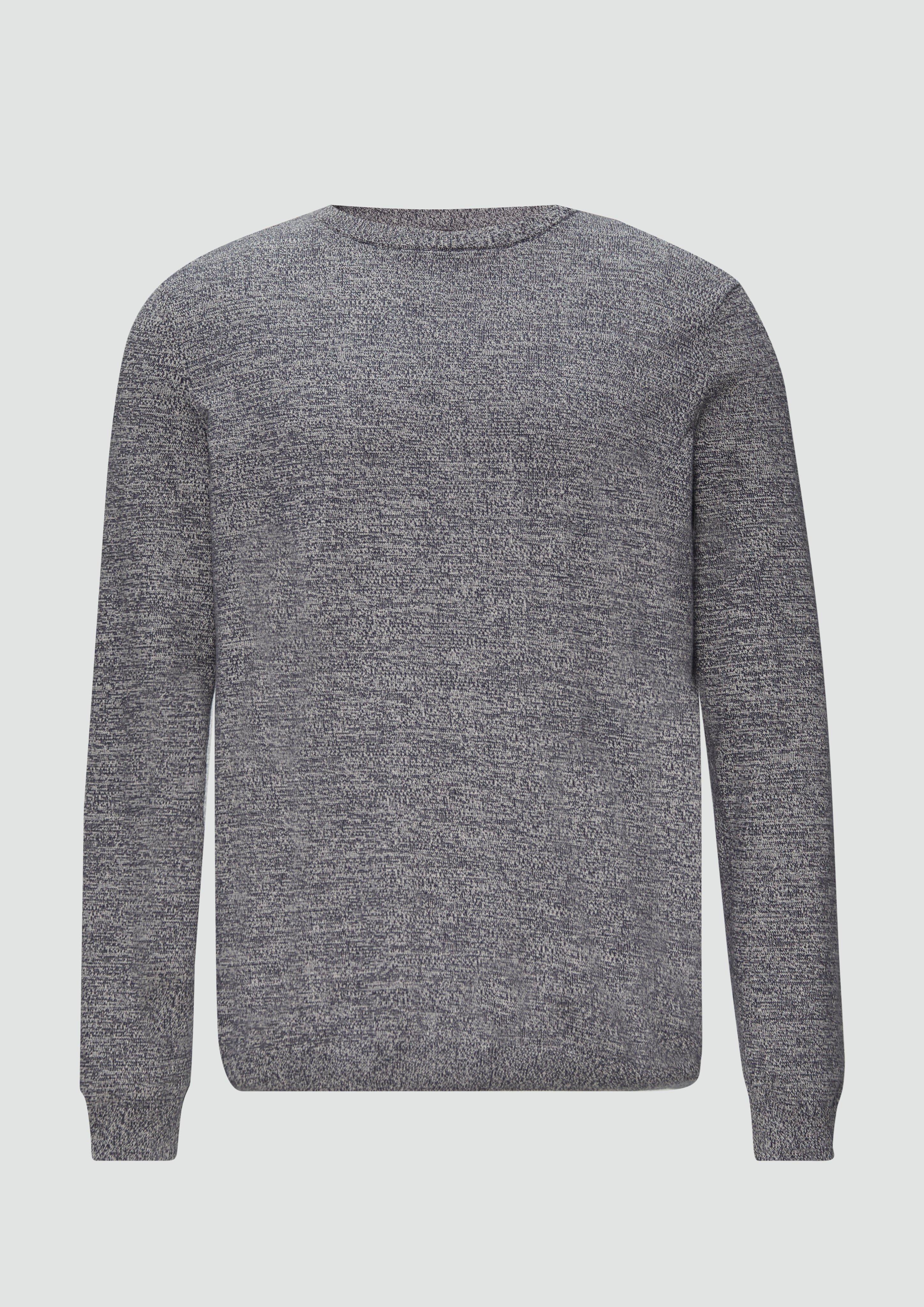 Thumbnail - QS - Strickpullover in melierter Optik, Herren, blau