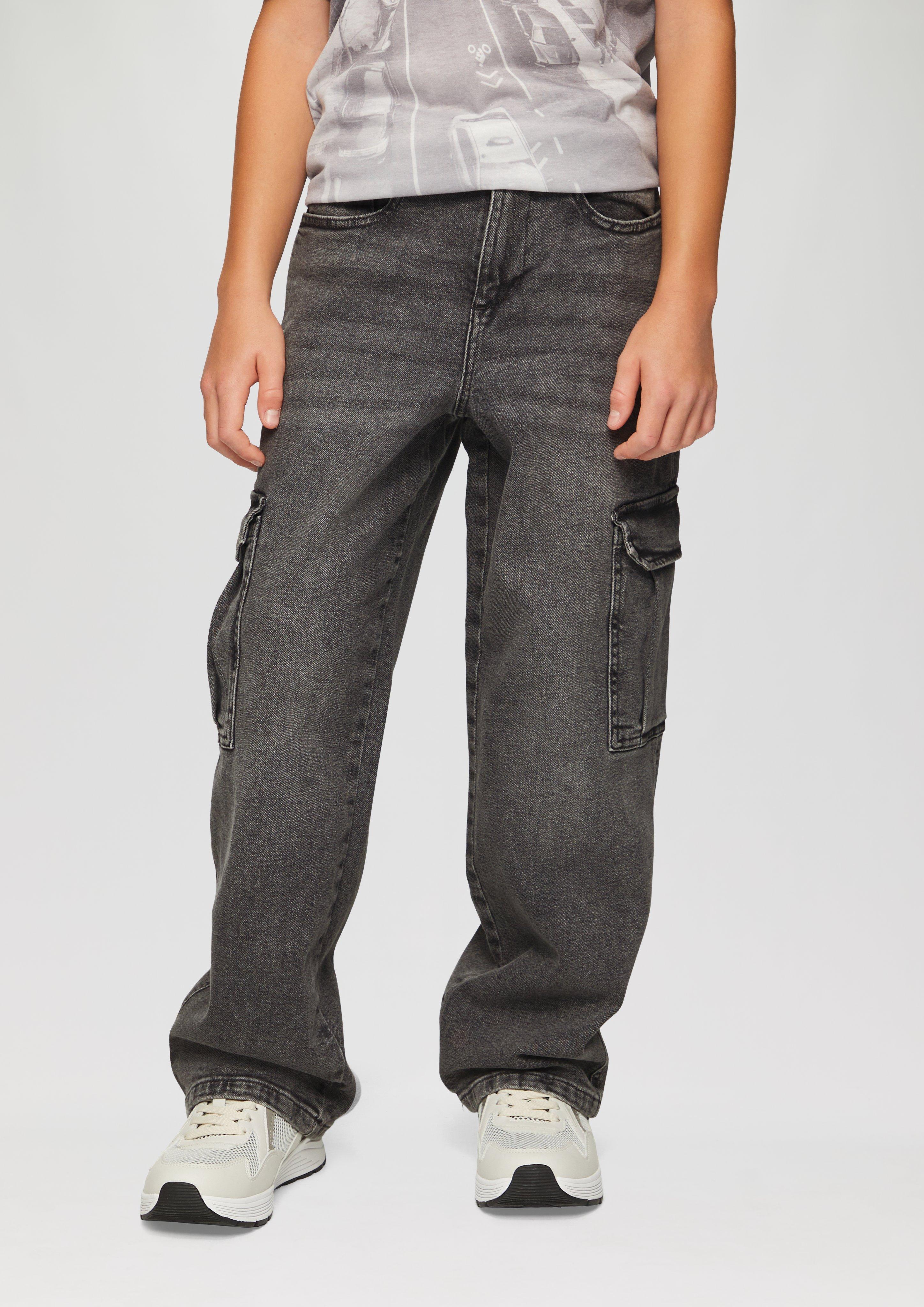 Baggy jeans / loose fit / mid rise / wide leg - grey melange Baggy jeans / loose fit / mid rise / wide leg - grey melange