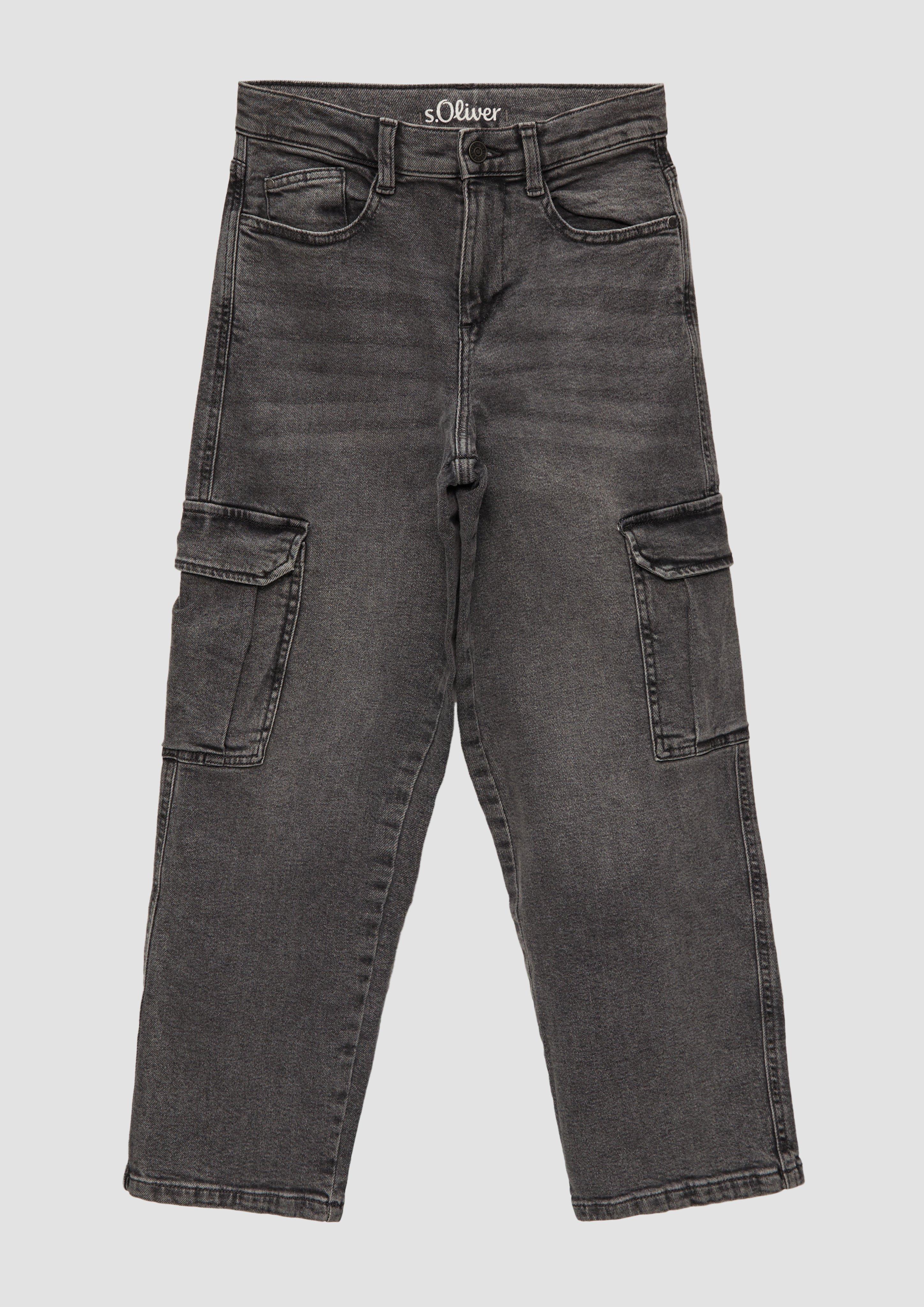 Baggy jeans / loose fit / mid rise / wide leg - grey melange Baggy jeans / loose fit / mid rise / wide leg - grey melange