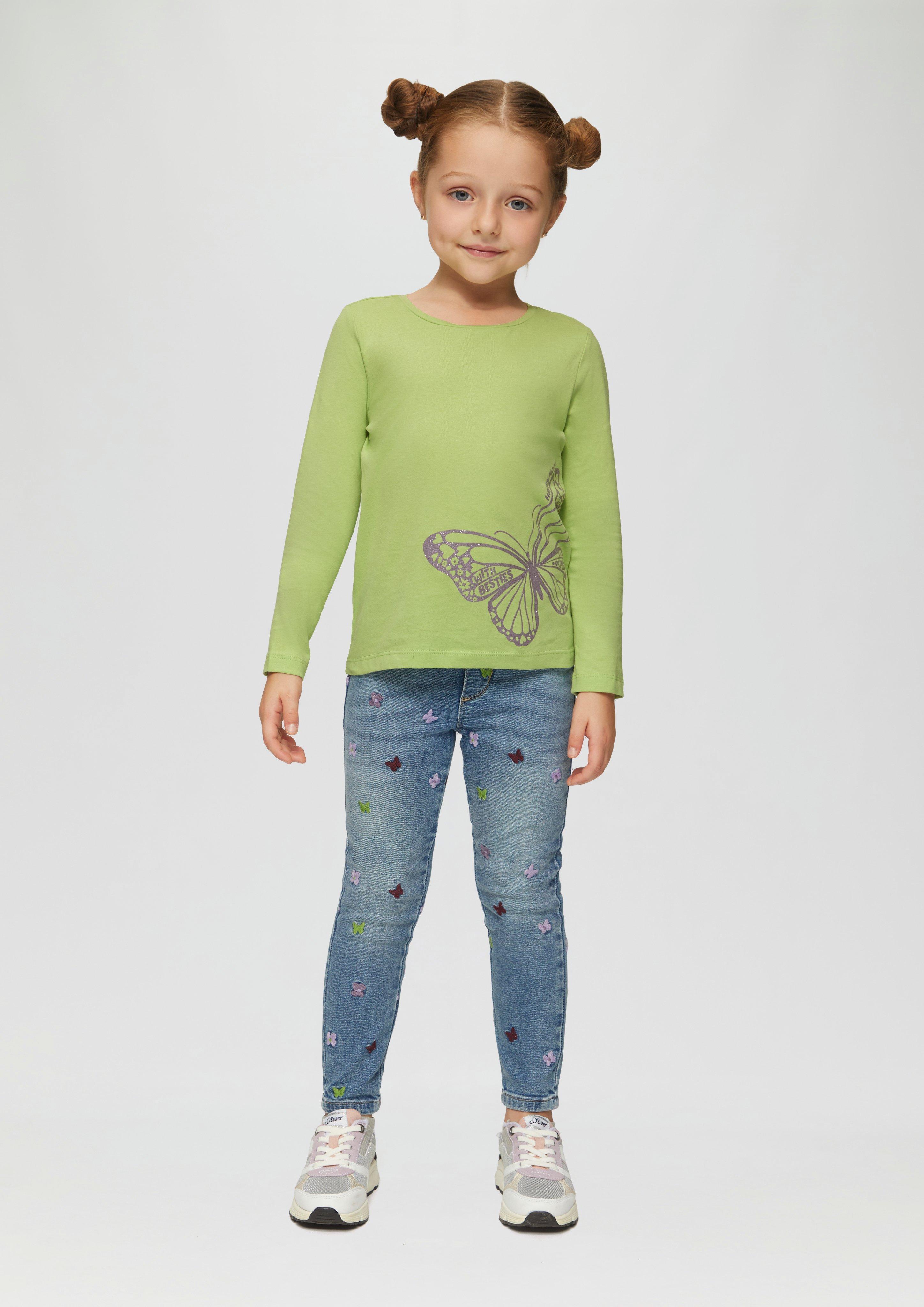 Tričko s dlouhým rukávem z žebrového materiálu in 7405