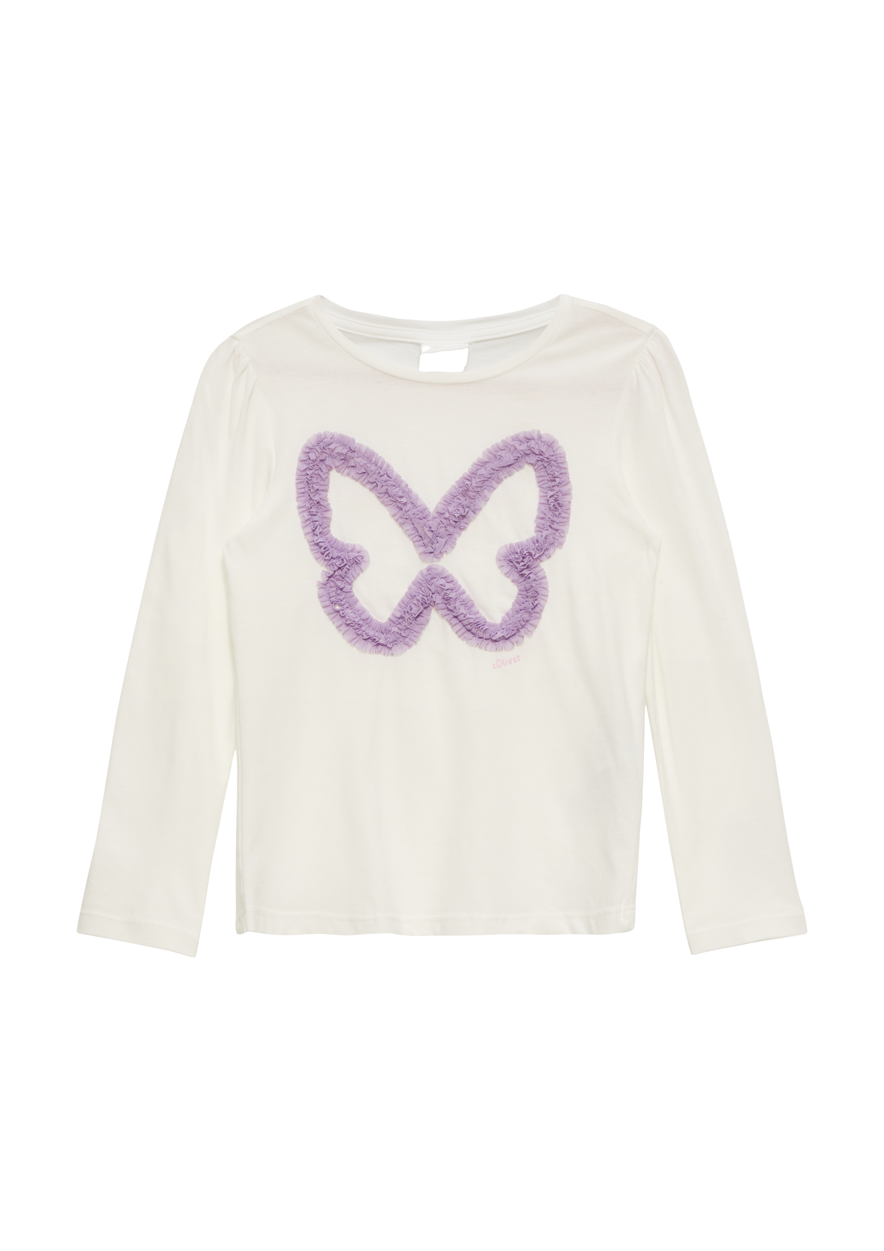 s.Oliver - Langarmshirt mit Artwork, Kinder, creme|weiß