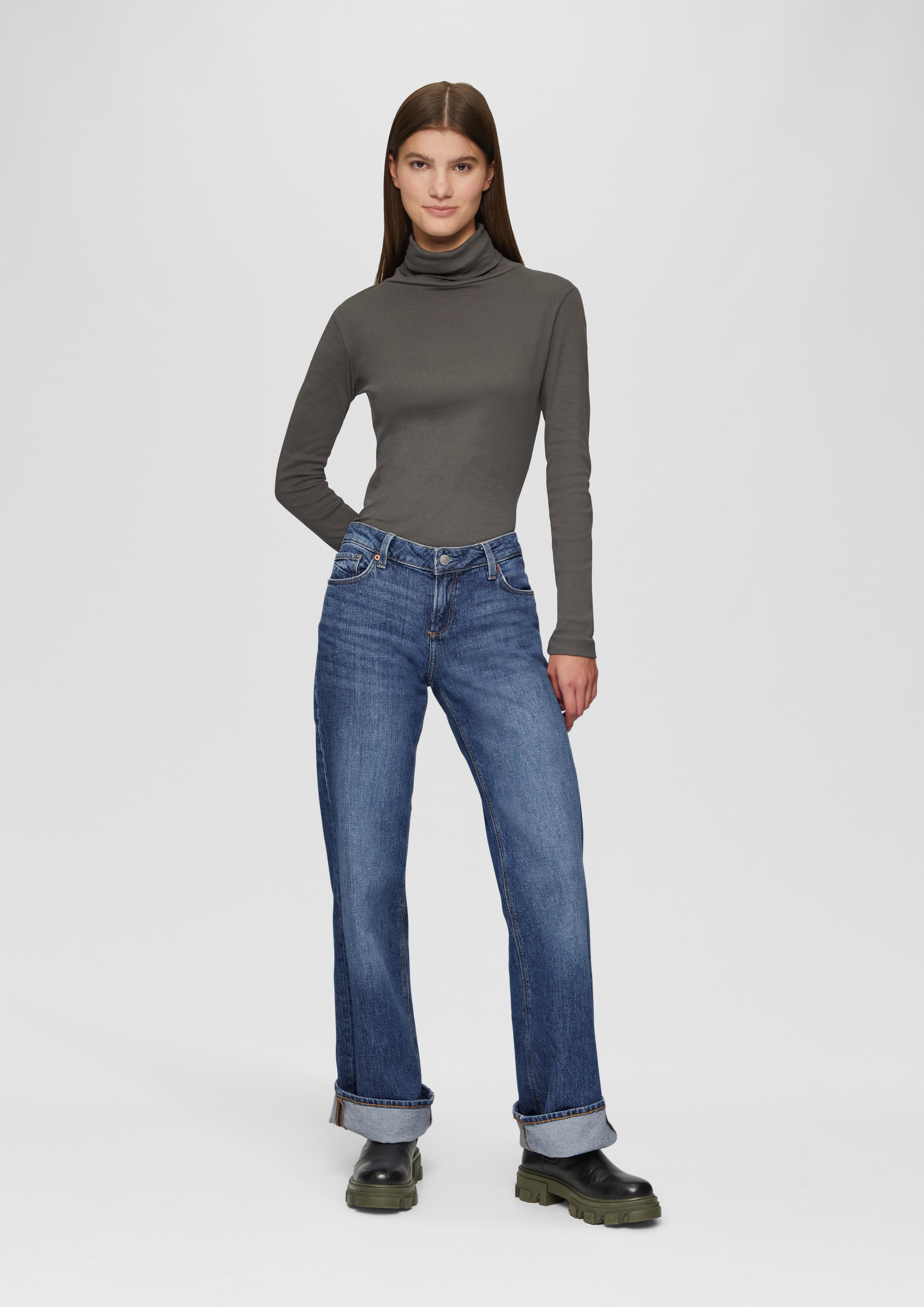 S.Oliver Ankle-Jeans Catie / Slim Fit / Low Rise / Wide Leg