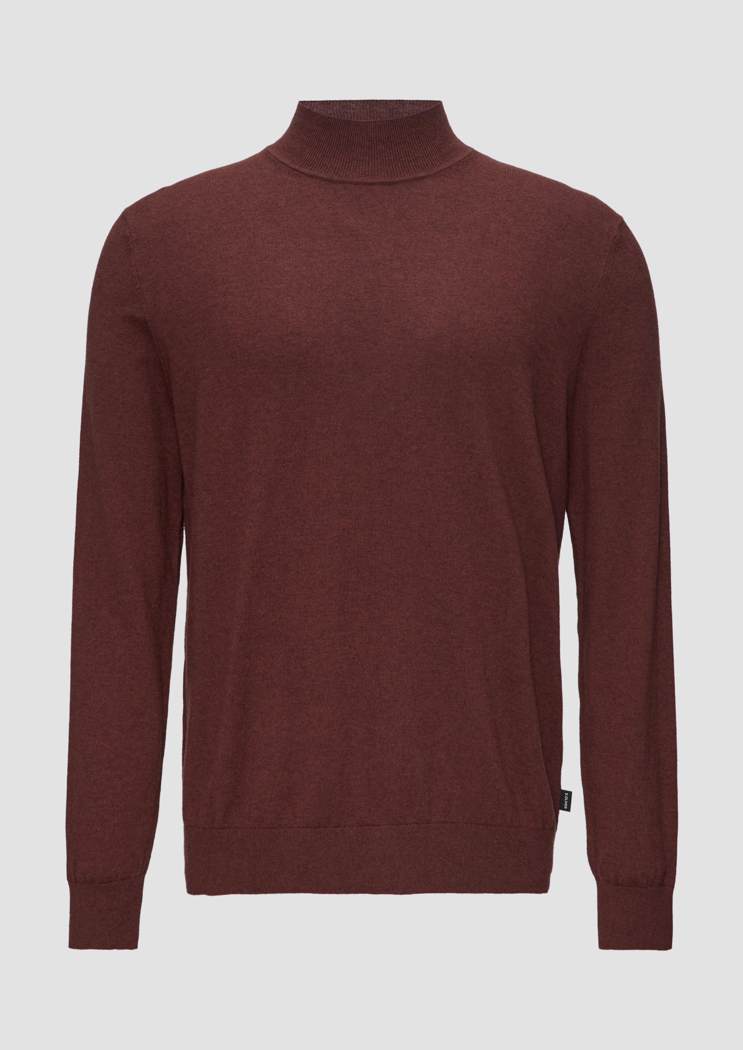 s.Oliver - Softer Turtleneckpullover aus Baumwoll-Merino-Mix, Herren, rot