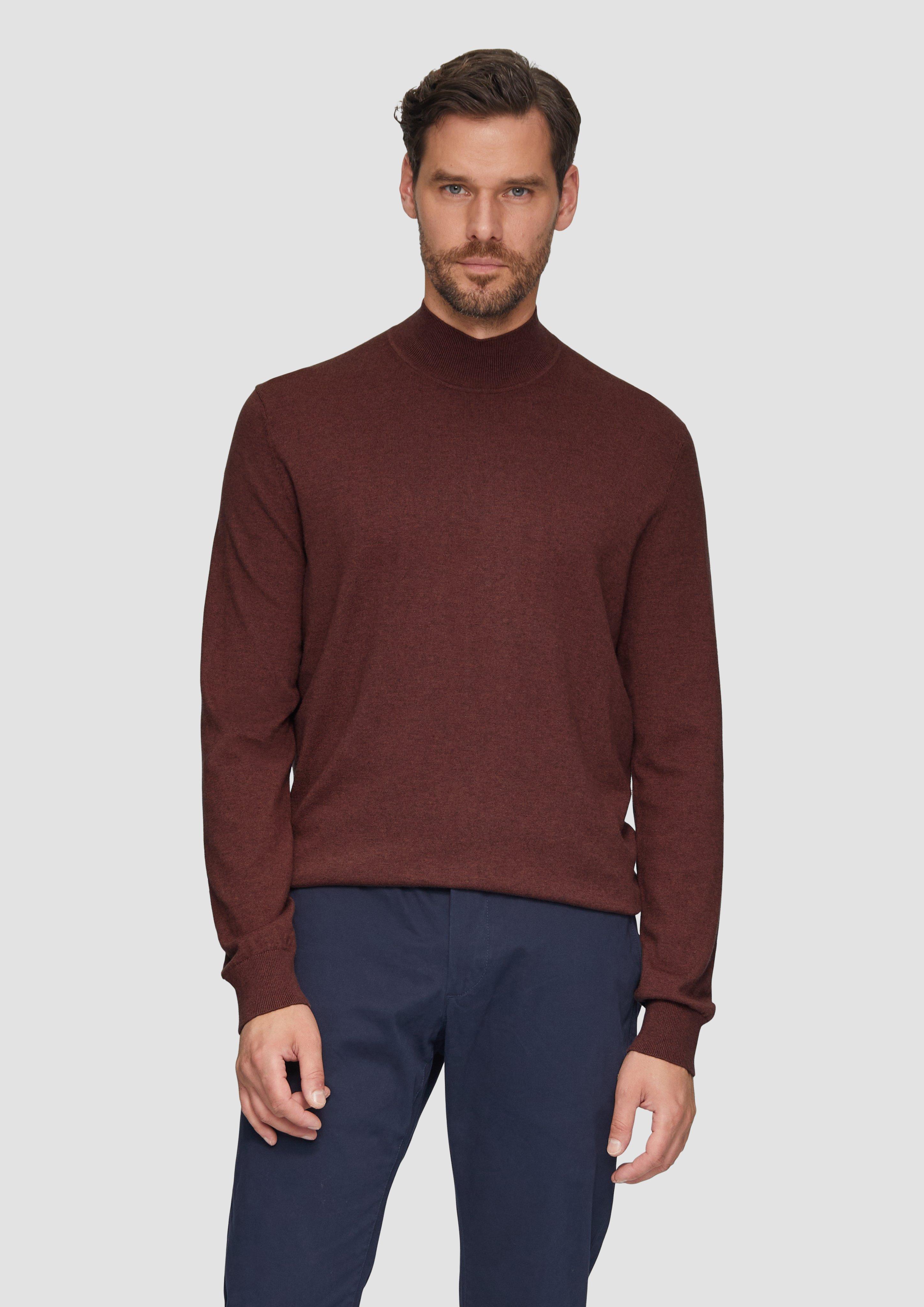 S.Oliver Softer Turtleneckpullover aus Baumwoll-Merino-Mix