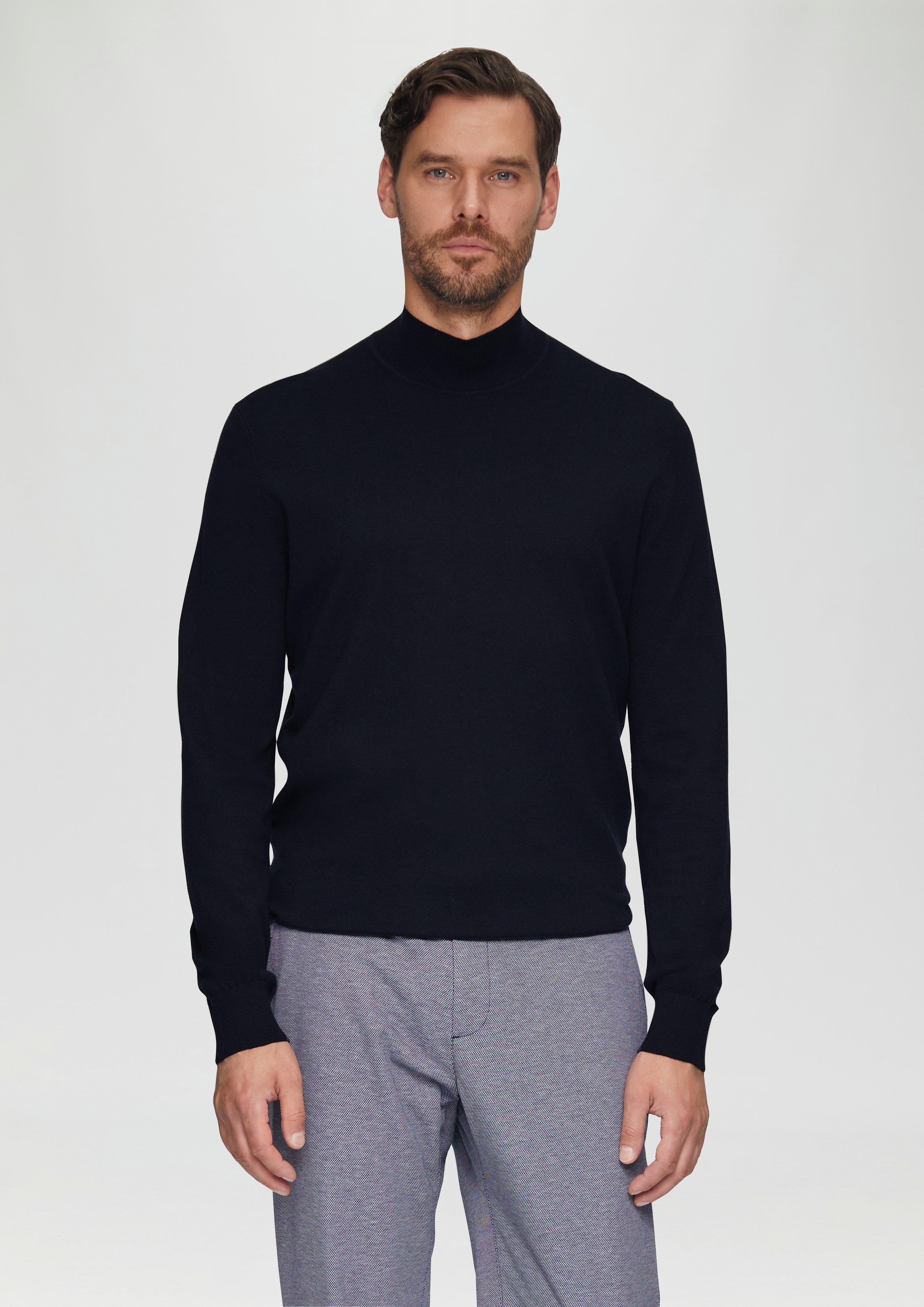 S.Oliver Softer Turtleneckpullover aus Baumwoll-Merino-Mix