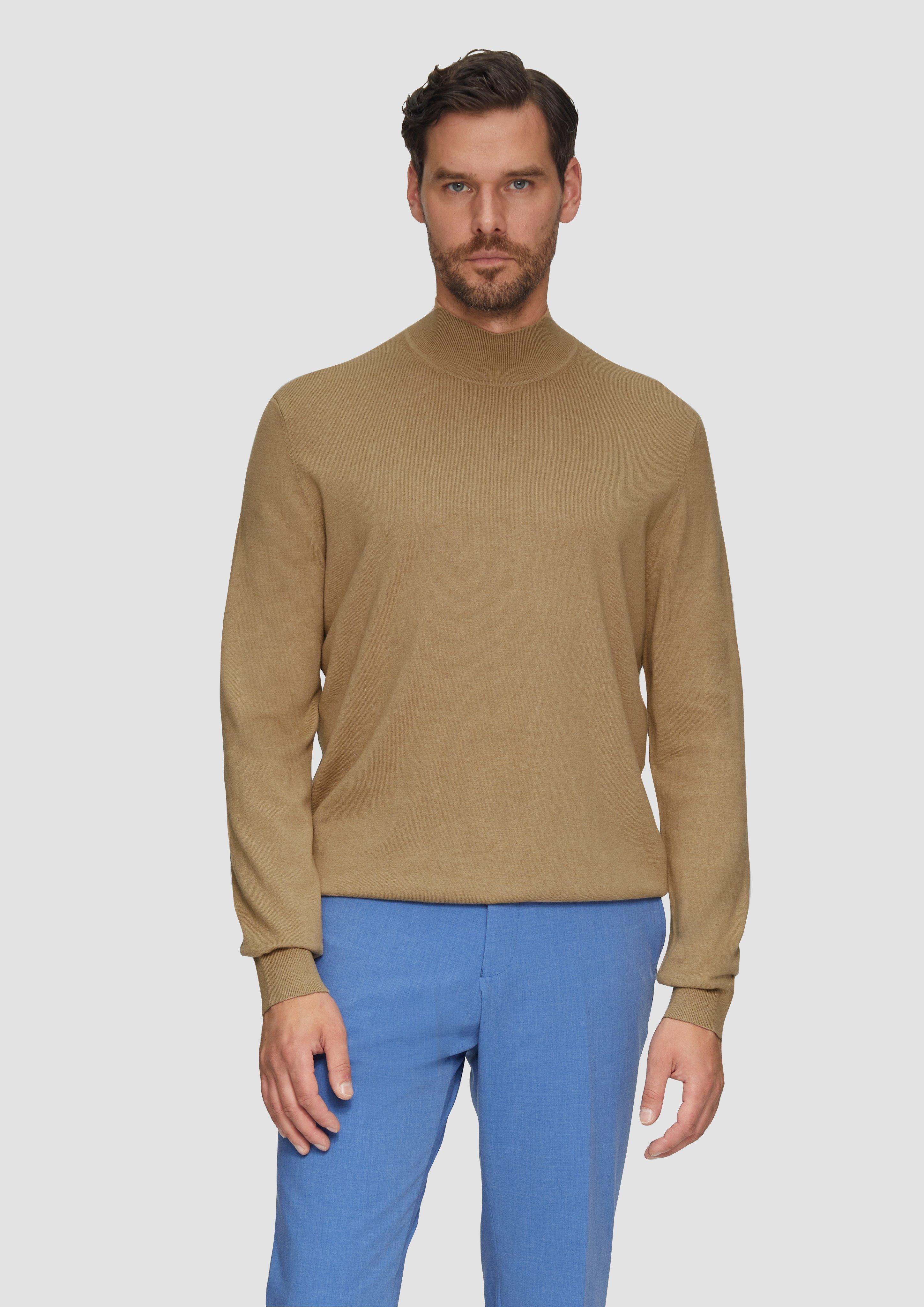 S.Oliver Softer Turtleneckpullover aus Baumwoll-Merino-Mix