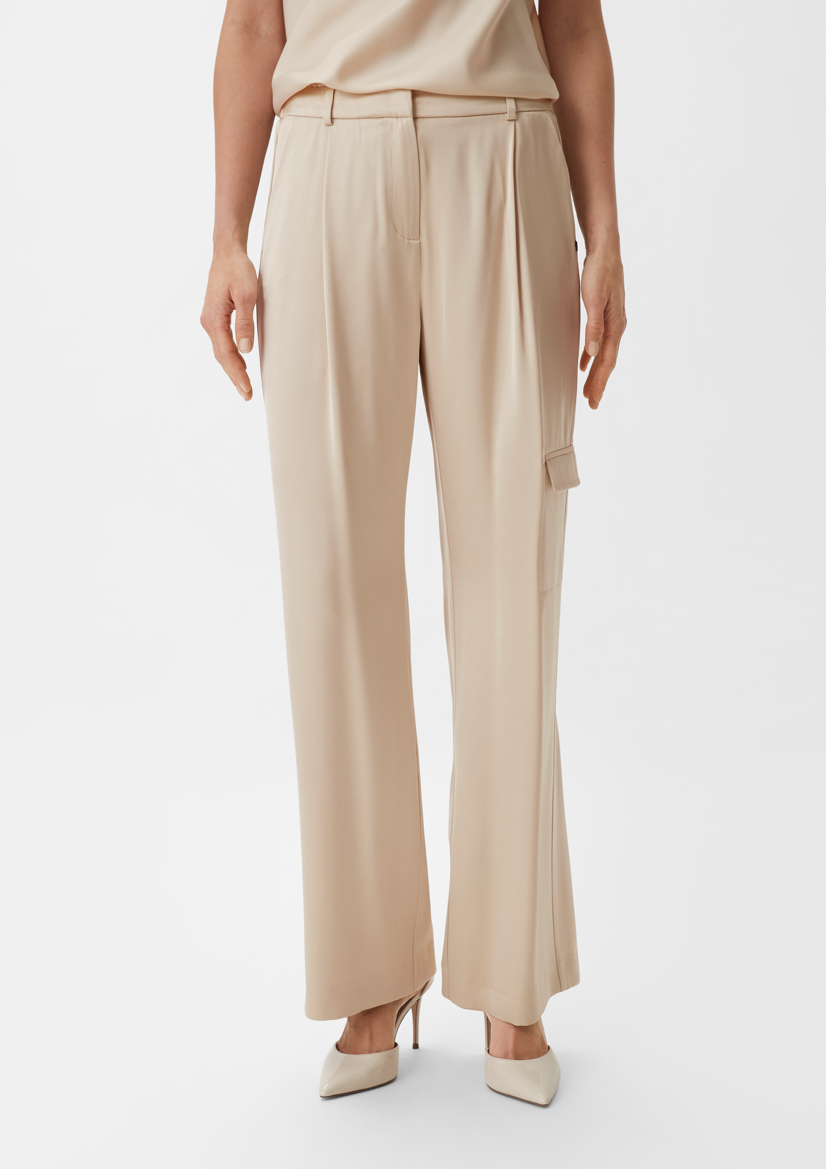 Regular: Hose aus Viskosemix - beige | Comma