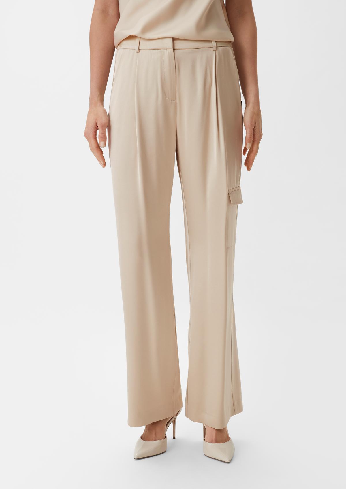 comma Regular fit: Blended viscose trousers