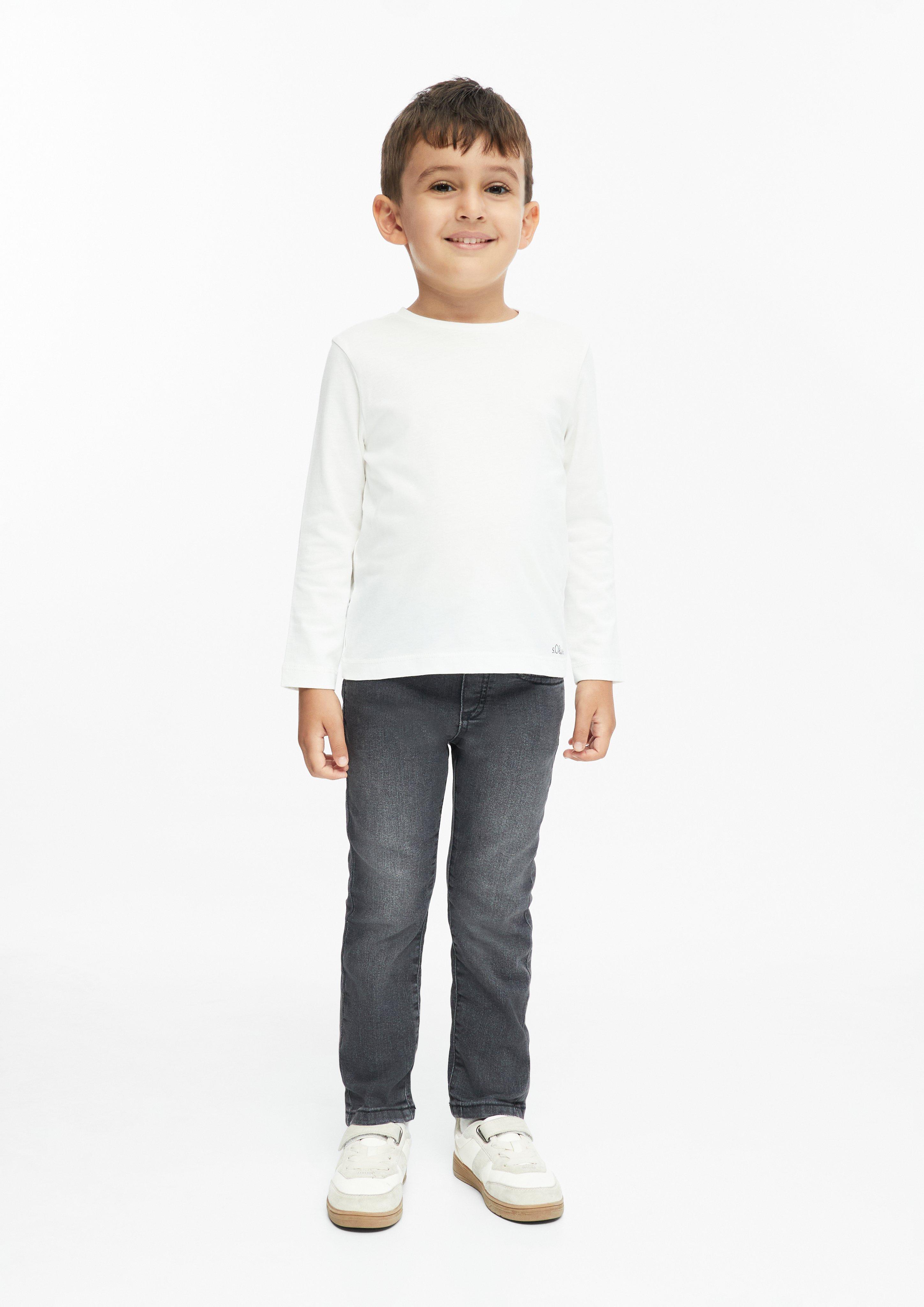 Kids Pelle Jogging Pants / Regular Fit / Mid Rise / Straight Leg in grey by s.Oliver