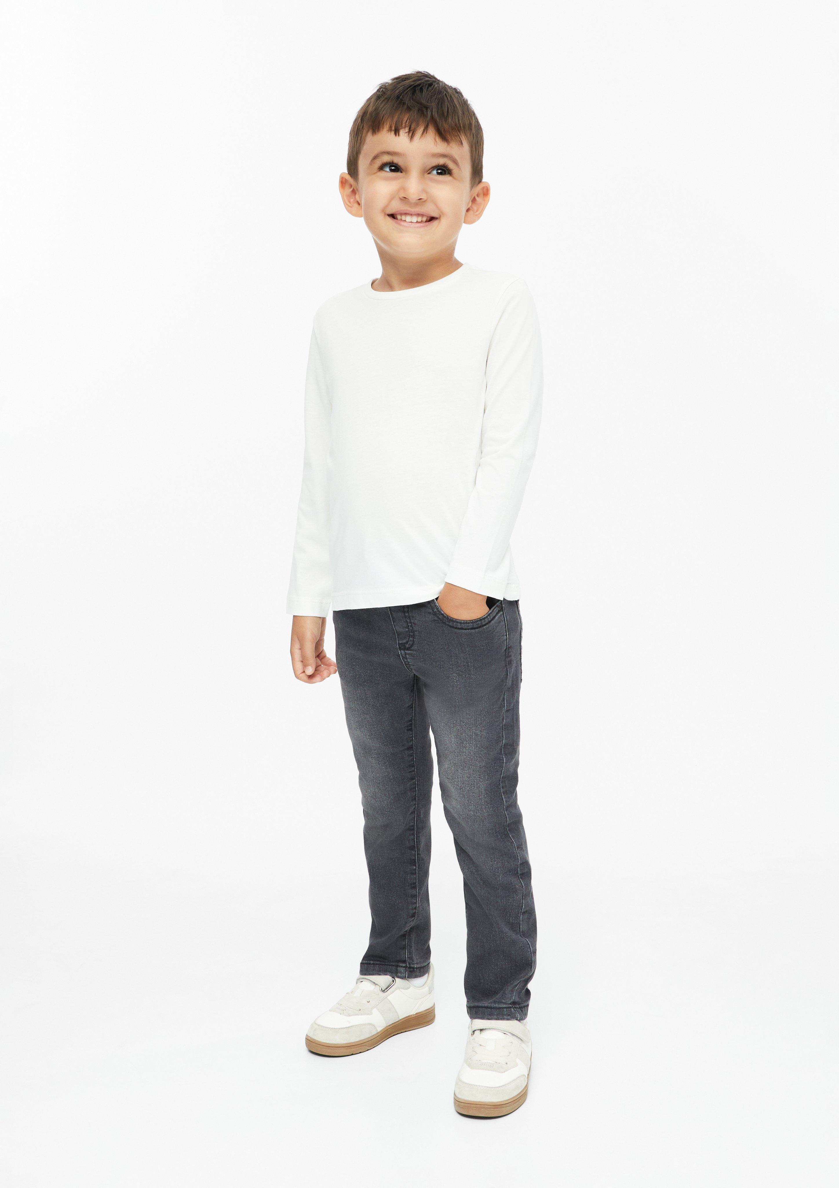 Kids Pelle Jogging Pants / Regular Fit / Mid Rise / Straight Leg in grey by s.Oliver