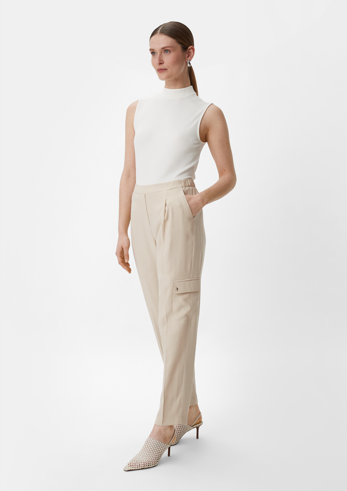 Beige Twill Pants