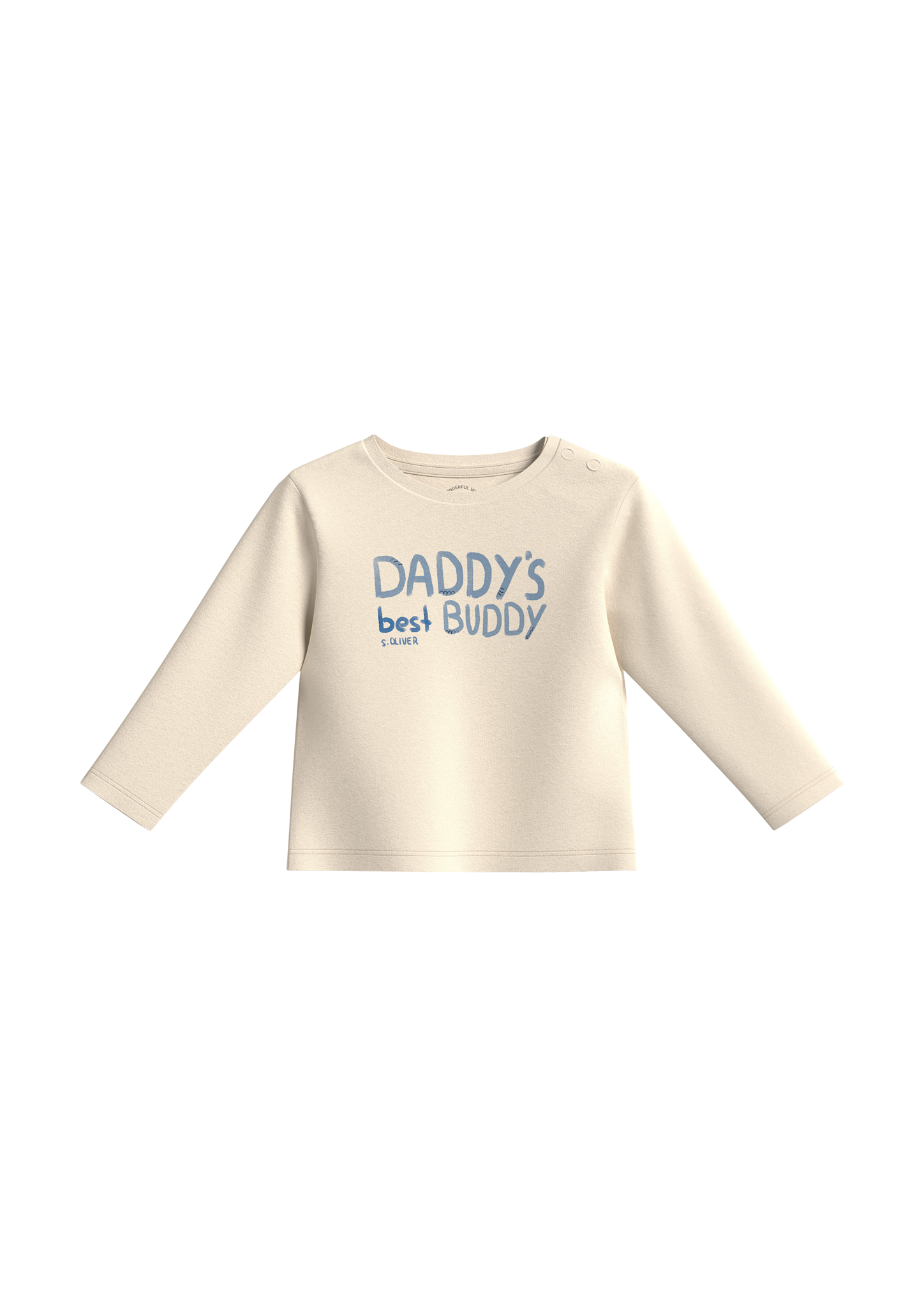 s.Oliver - Longsleeve aus Baumwolle mit Schriftprint, Babys, Beige