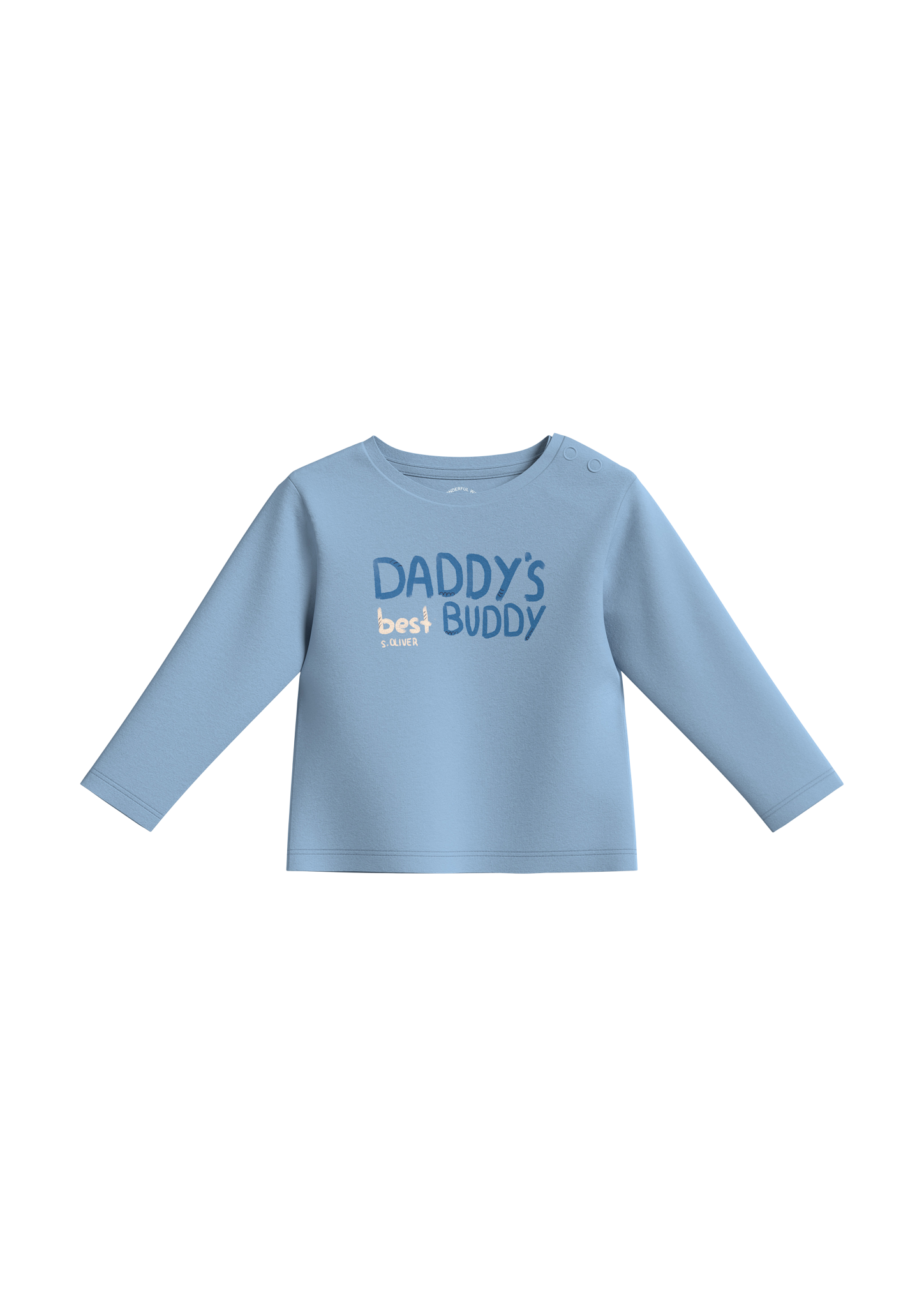 s.Oliver - Longsleeve aus Baumwolle mit Schriftprint, Babys, blau