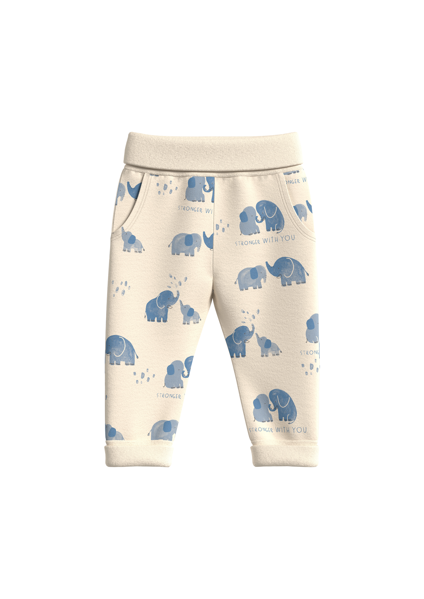 s.Oliver - Leichte Jogginghose mit Rippbündchen und All-over-Print, Babys, Beige