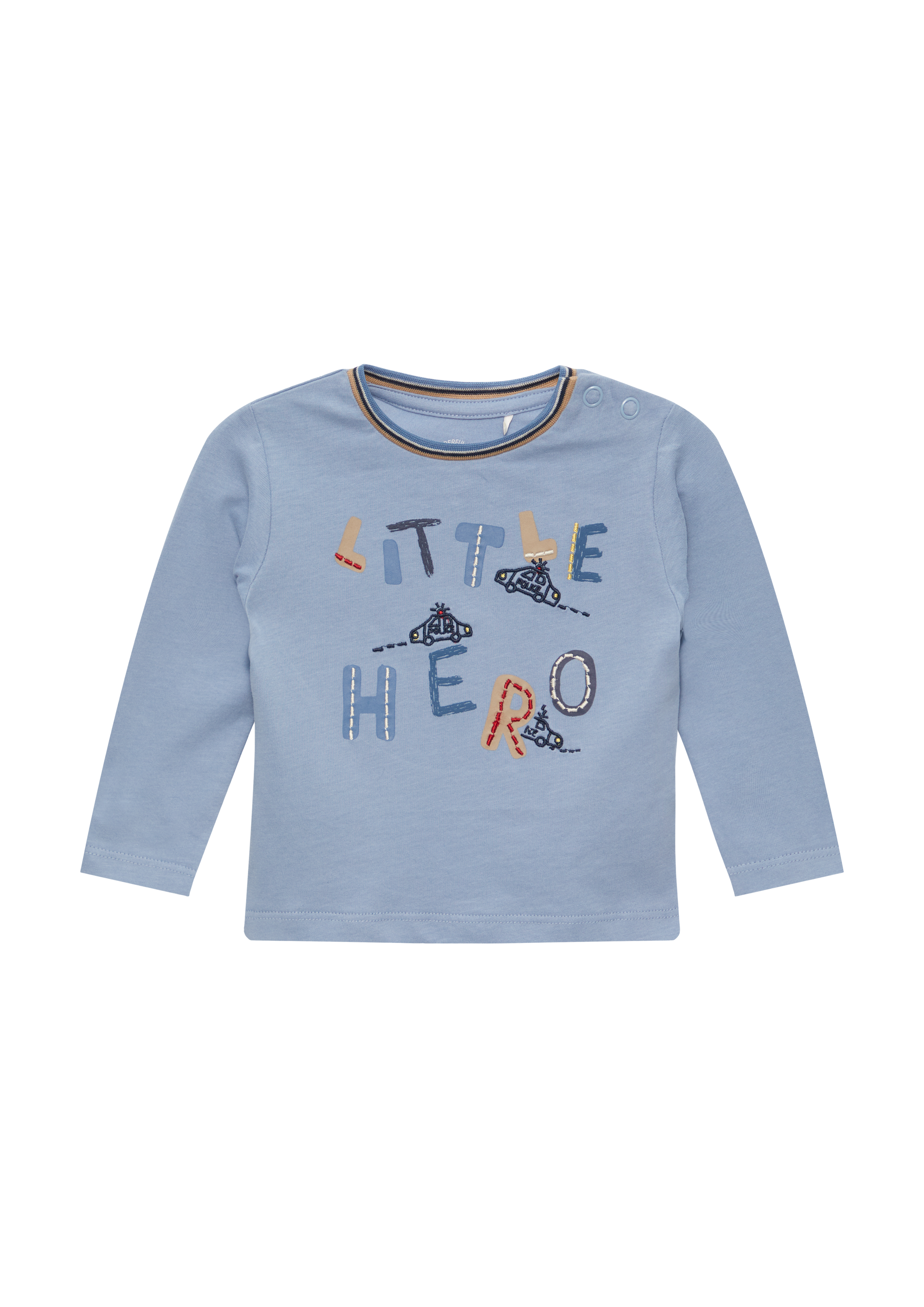 s.Oliver - Langarmshirt mit Frontprint und Stickerei, Babys, blau