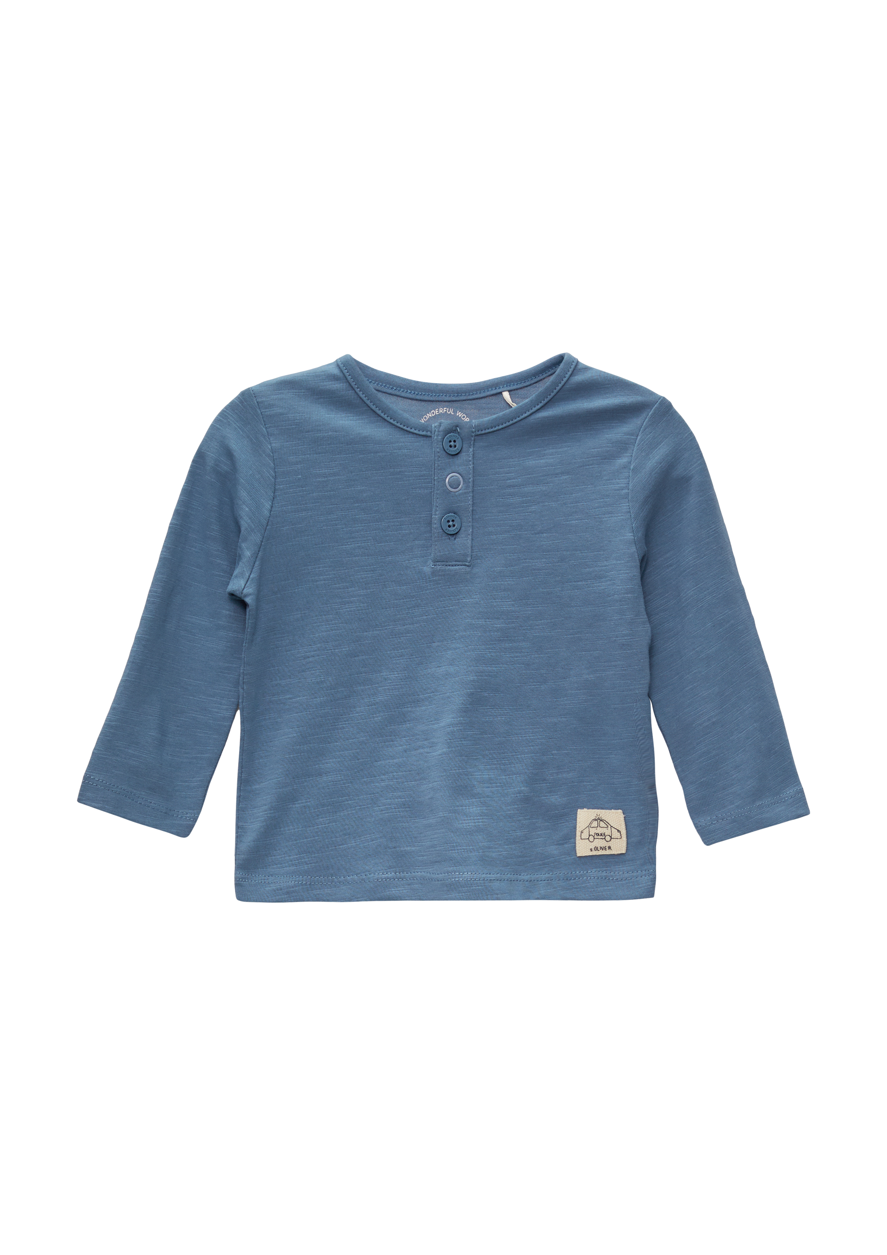 s.Oliver - Longsleeve mit Henley-Ausschnitt, Babys, blau