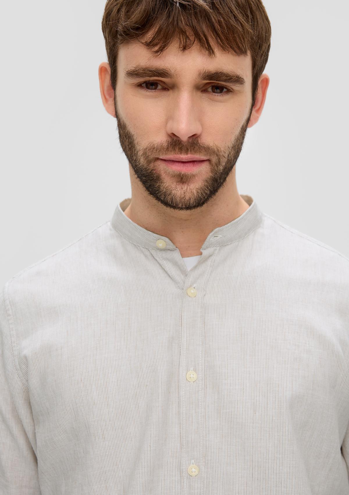 s.Oliver Regular fit: shirt in a cotton/linen blend