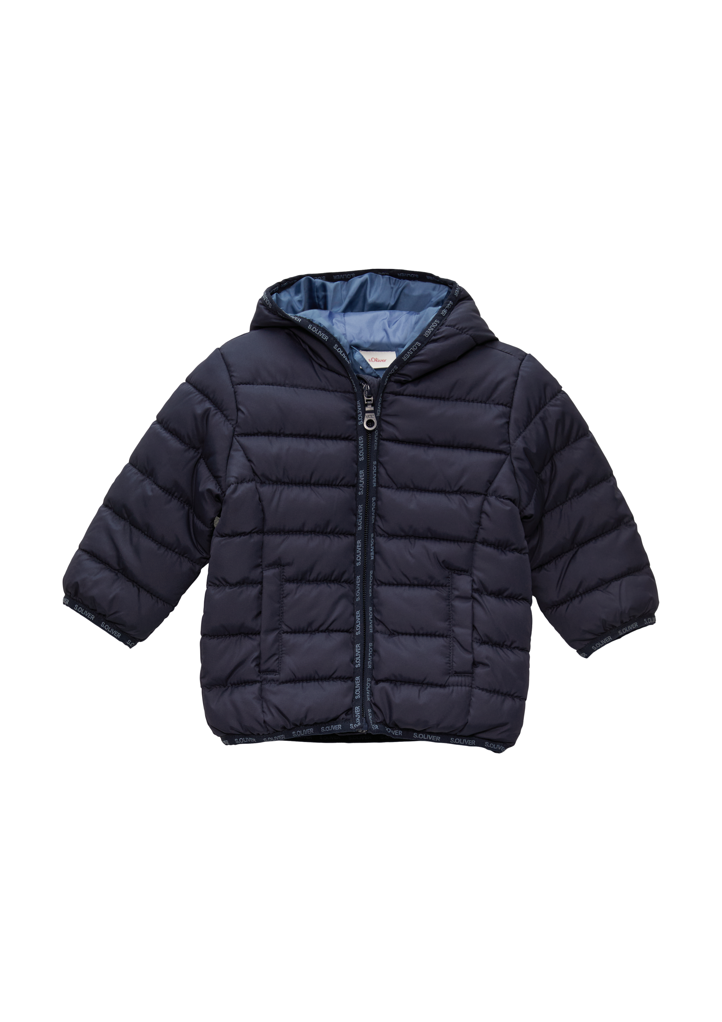 s.Oliver - Leicht wattierte Outdoor-Jacke mit Logo-Detail, Babys, blau