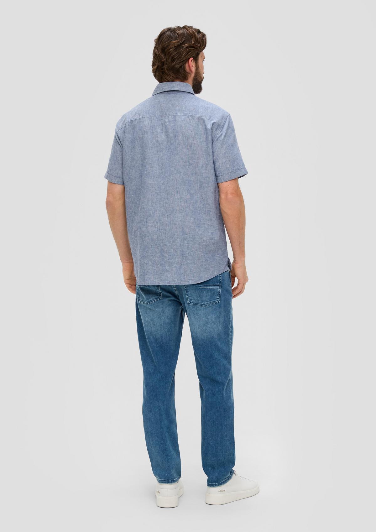 s.Oliver Regular: Košile s krátkým rukávem ze směsi lnu a bavlny