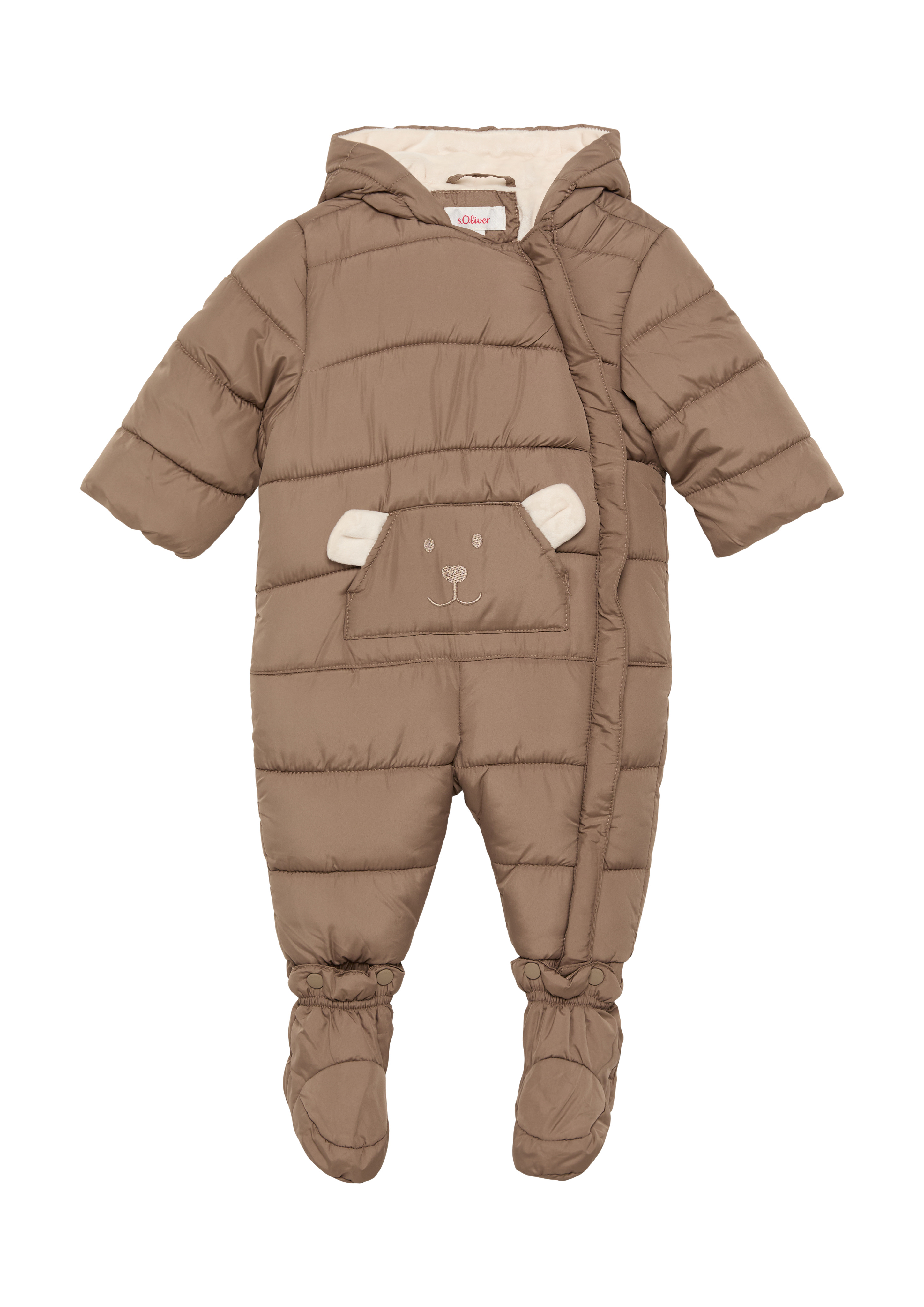 Thumbnail - s.Oliver - Schneeanzug mit abnehmbaren Füsschen und samtigem Fleecefutter, Babys, braun