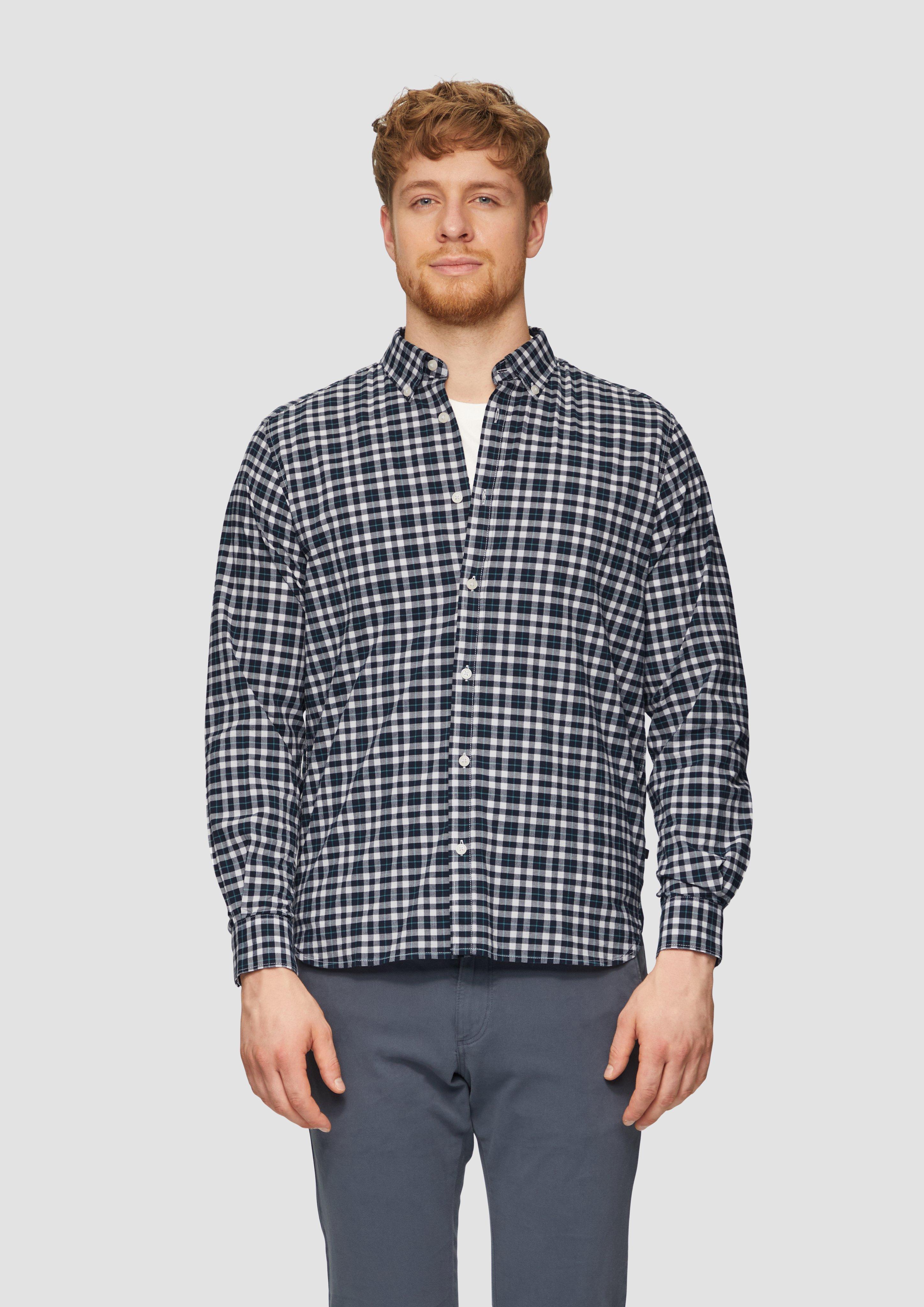 S.Oliver Regular Fit: Kariertes Hemd mit Button-Down-Kragen