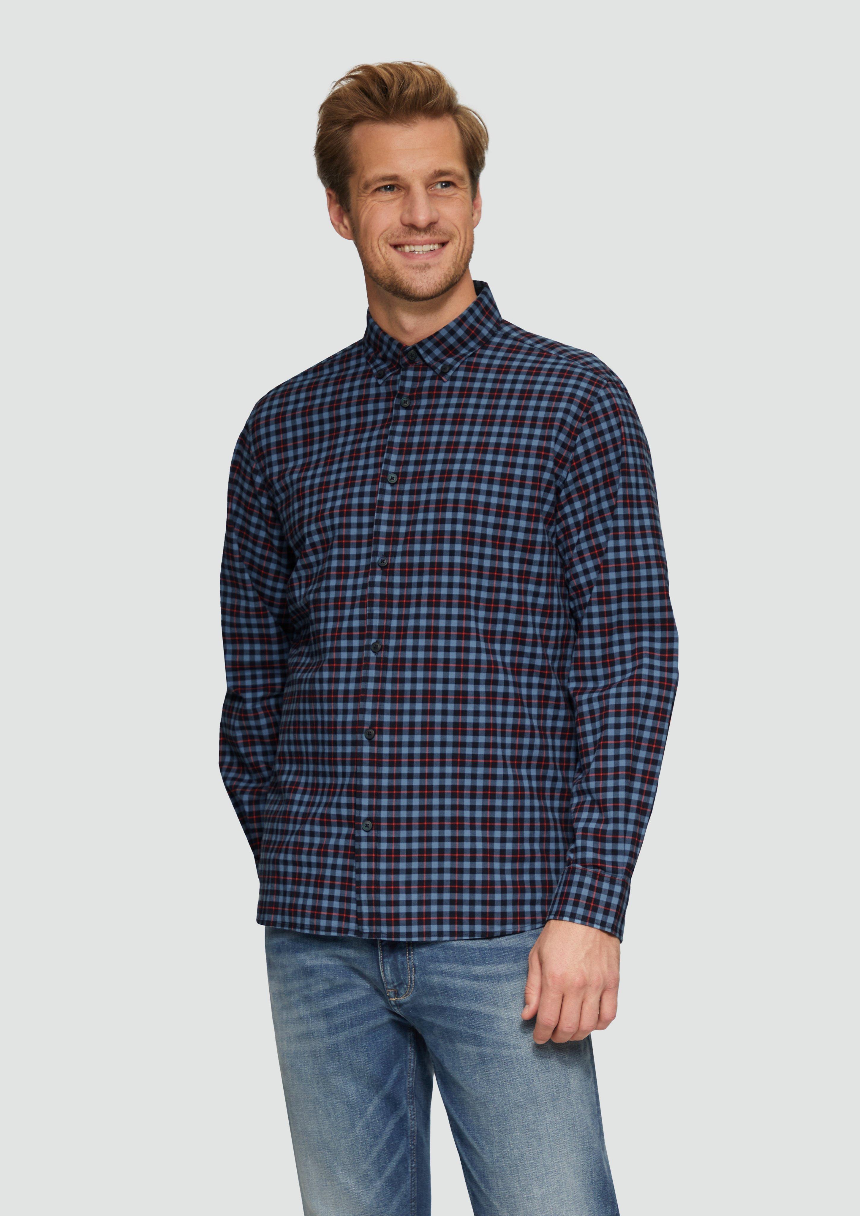 S.Oliver Regular Fit: Kariertes Hemd mit Button-Down-Kragen