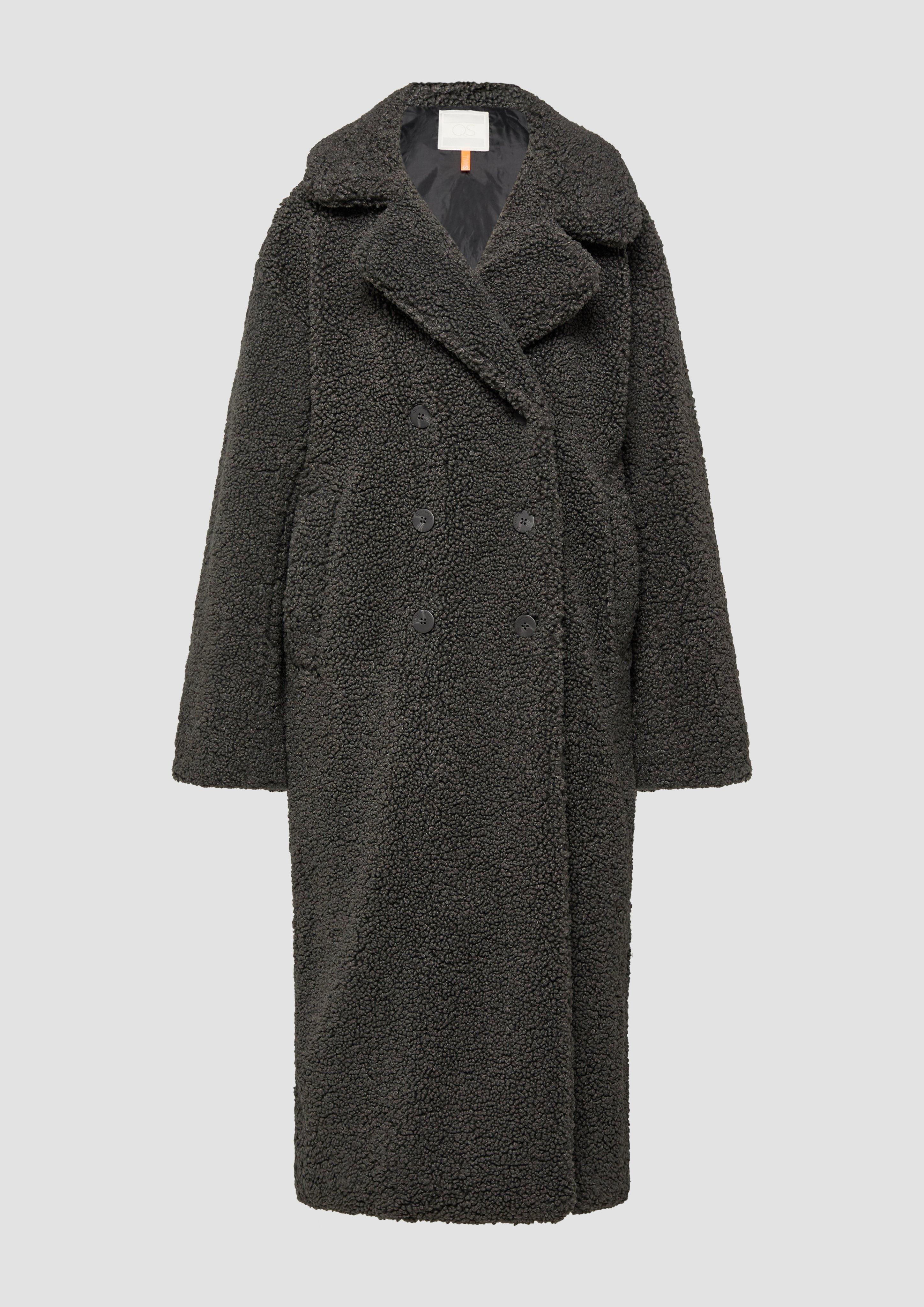 Thumbnail - QS - Teddymantel im Loose Fit, Damen, grau