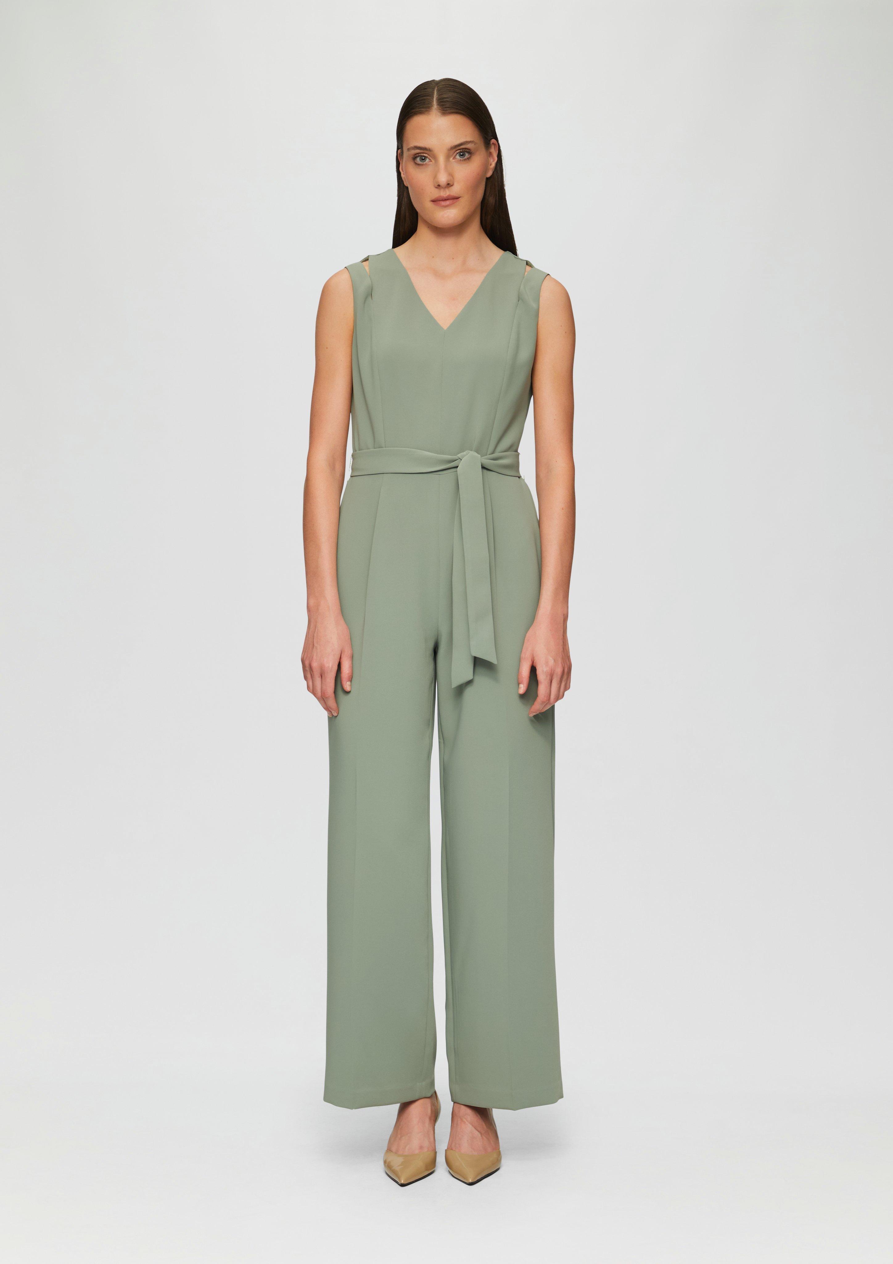 S.Oliver Twill-Jumpsuit mit Cut-Outs