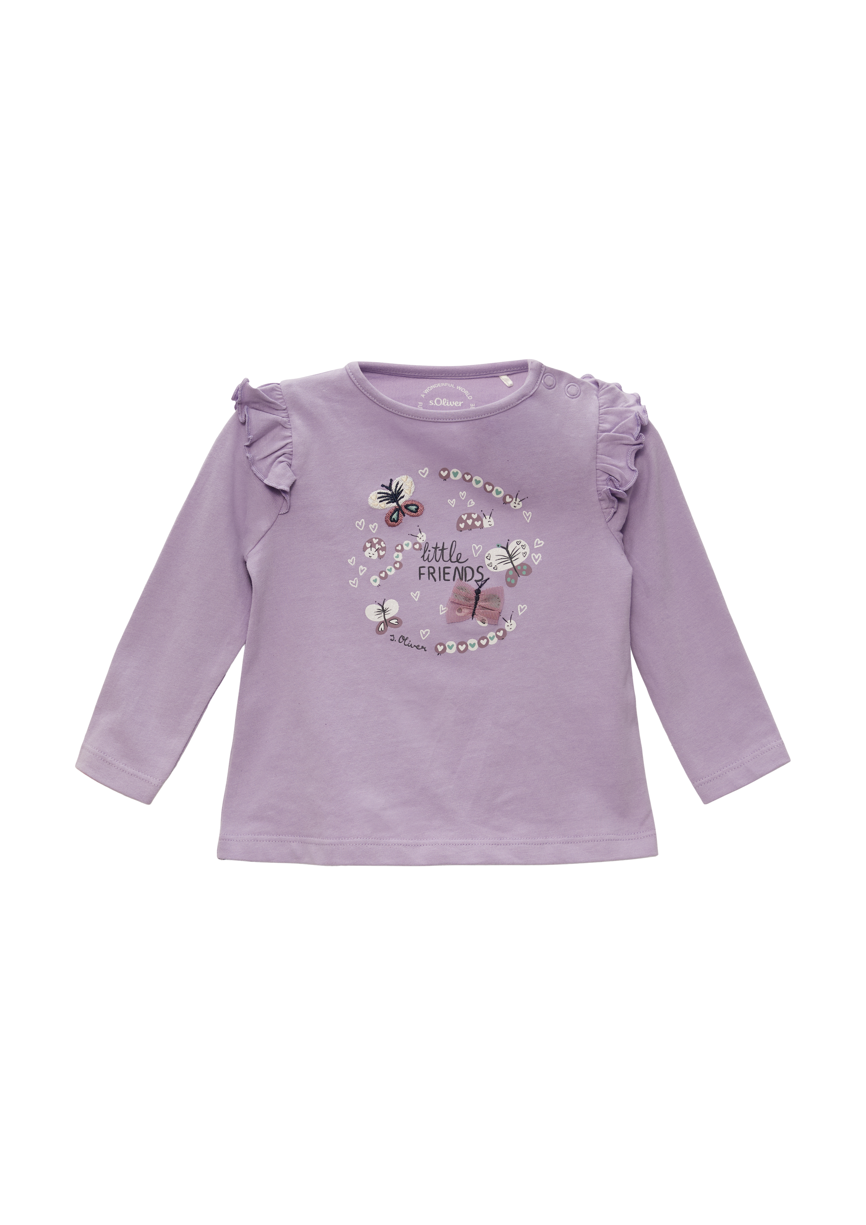 s.Oliver - Longsleeve mit Artwork und Rüschen, Babys, lila