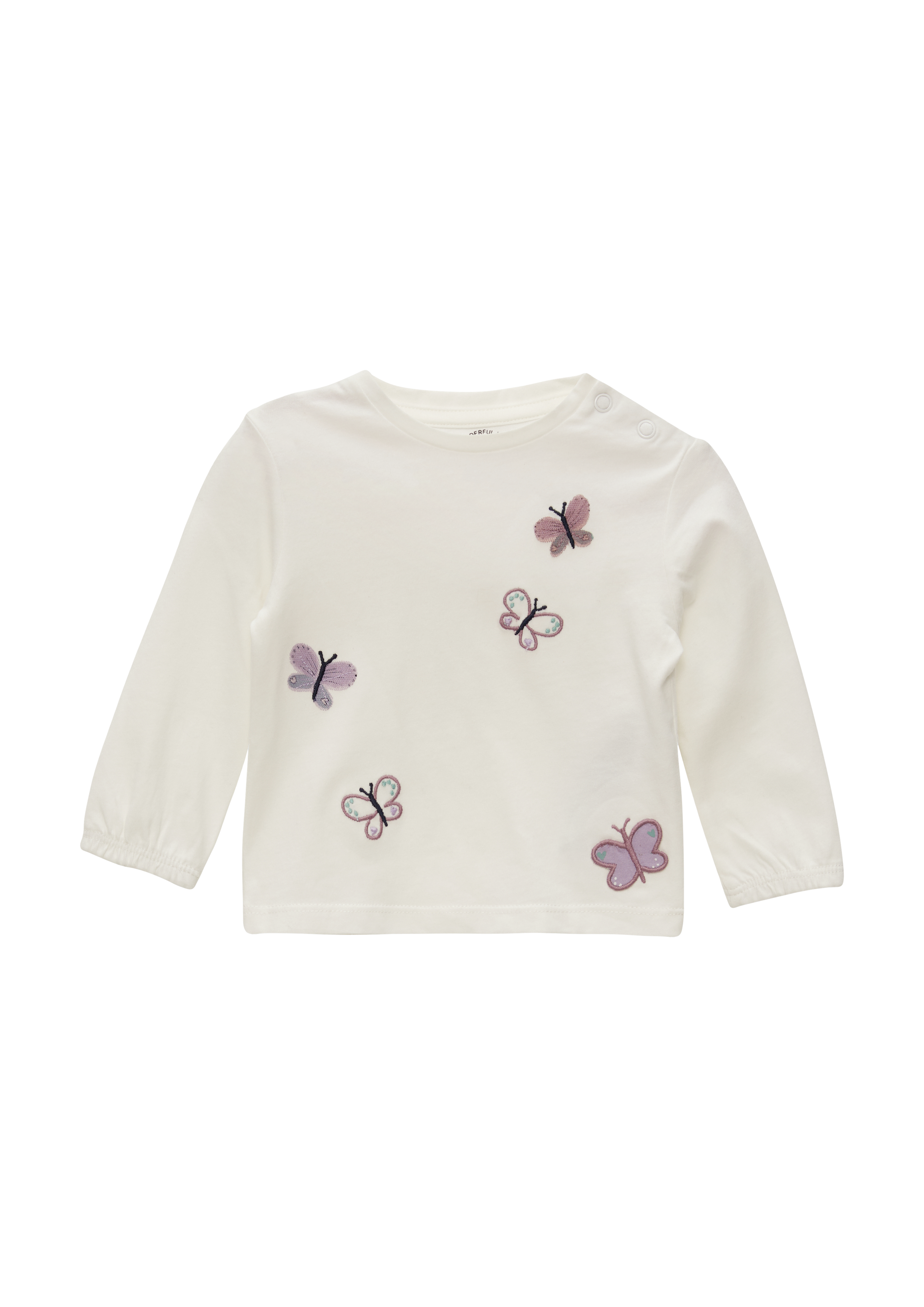 s.Oliver - Langarmshirt mit Applikationen, Babys, creme|weiß