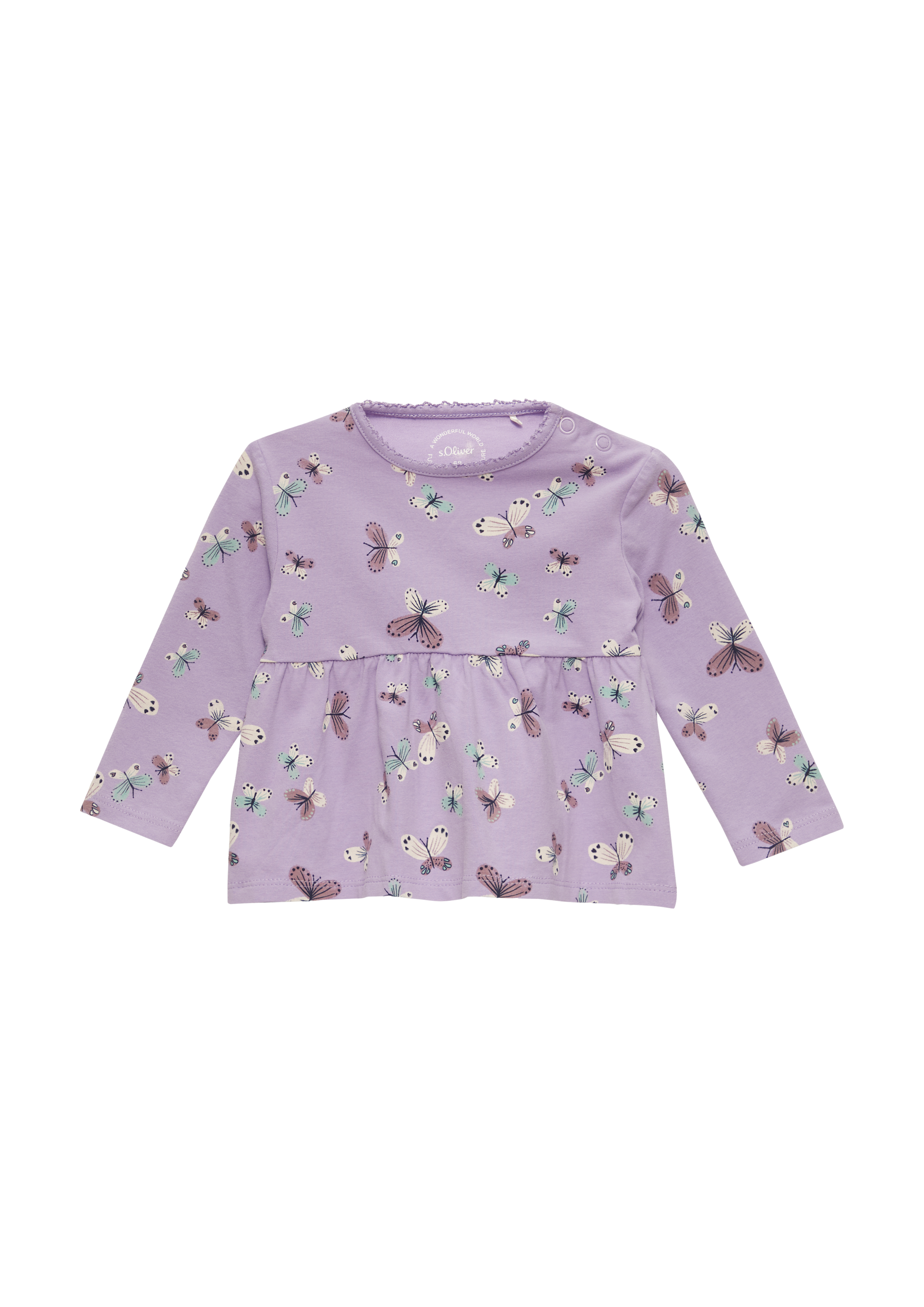 s.Oliver - Longsleeve mit All-over-Print, Babys, lila