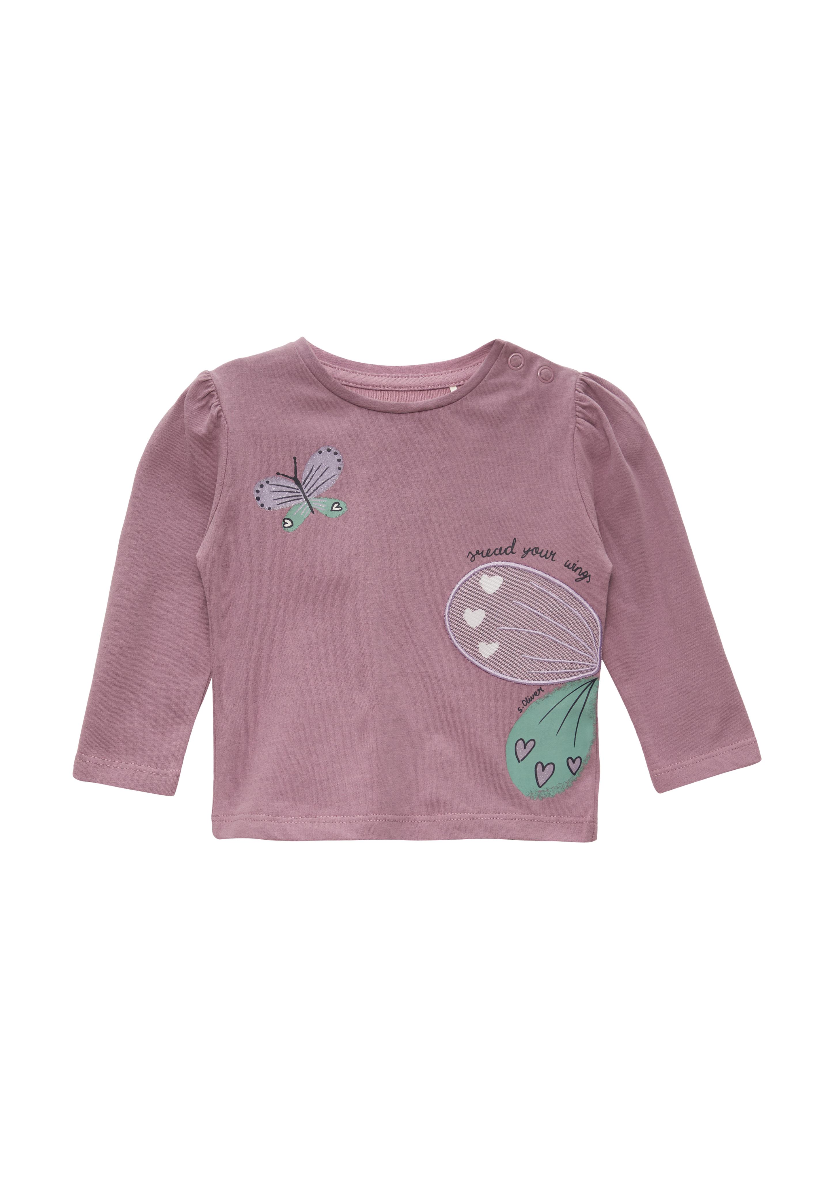 s.Oliver - Longsleeve mit Applikation und Glitzer, Babys, lila