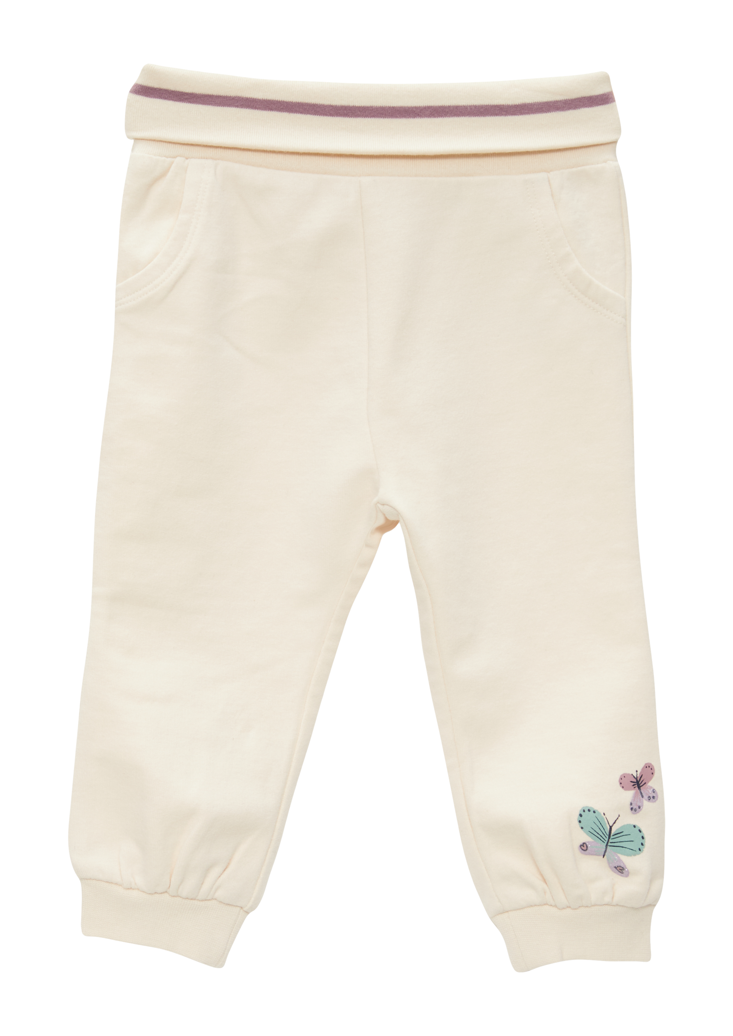 s.Oliver - Jogginghose mit Print-Detail, Babys, Beige