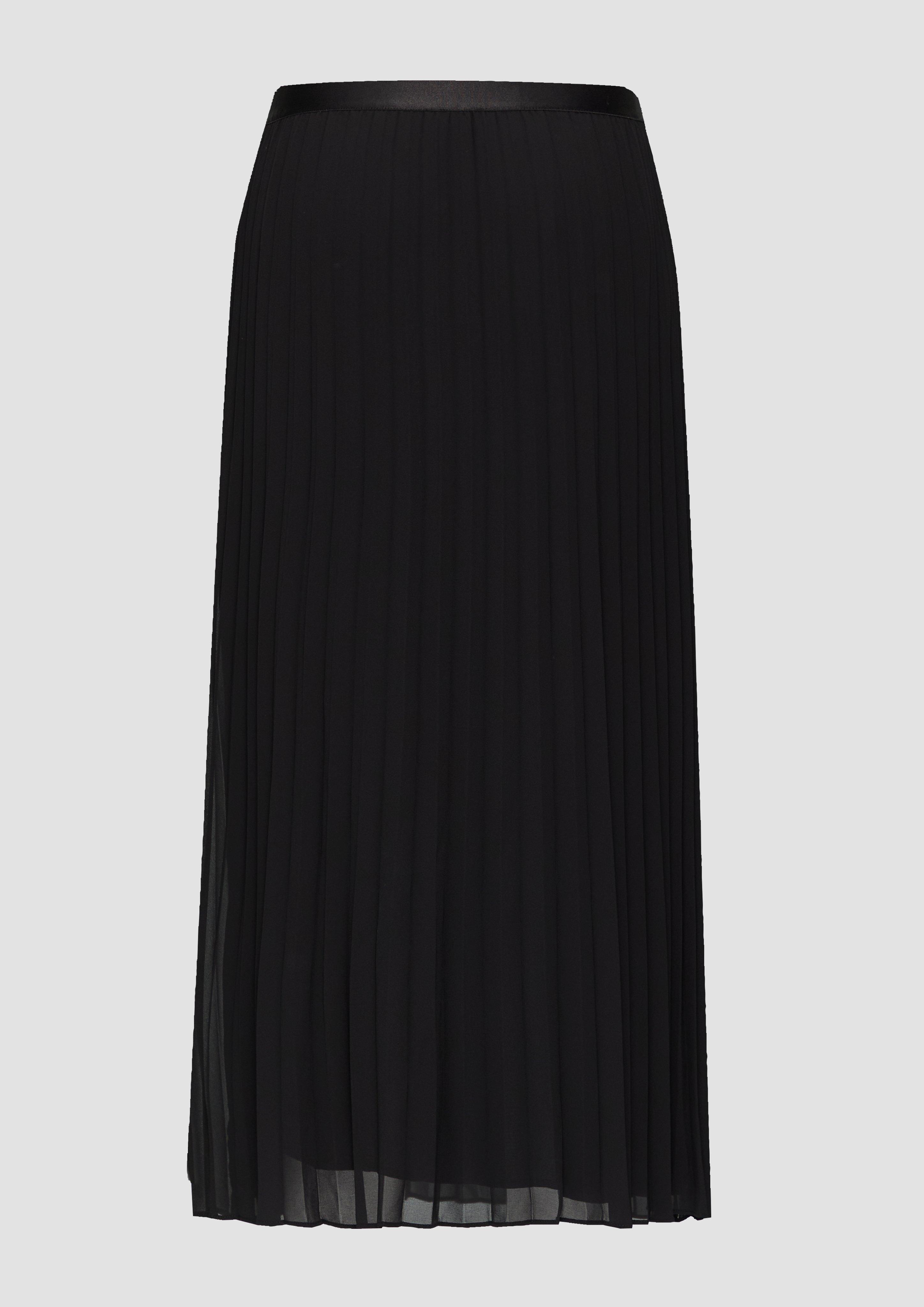 Pleated skirt with an elasticated waistband - black | s.Oliver Pleated skirt with an elasticated waistband - black | s.Oliver