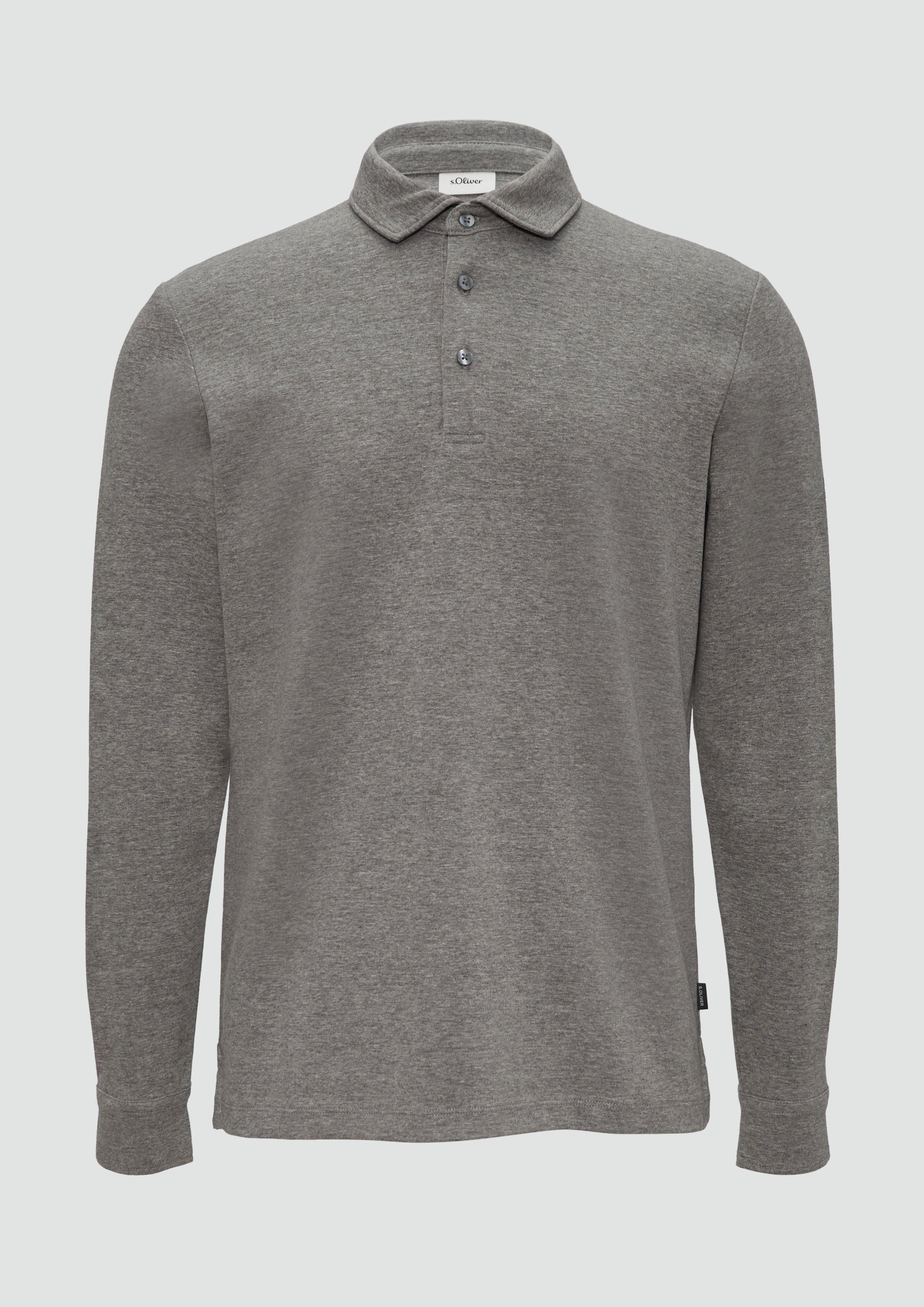 Thumbnail - s.Oliver - Poloshirt im Slim Fit, Herren, grau