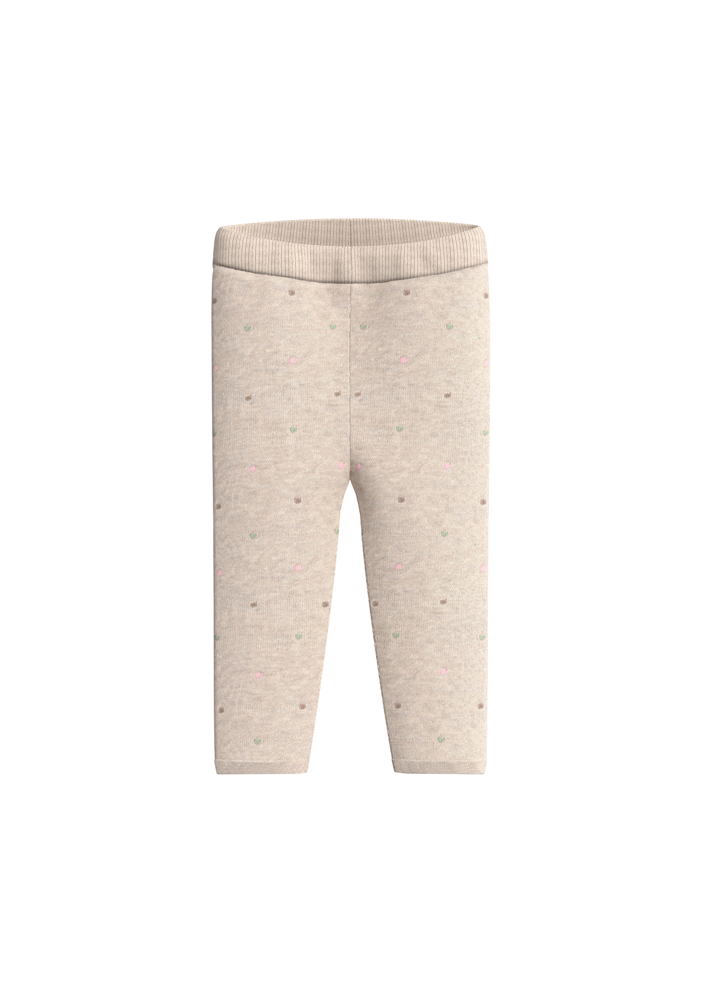 s.Oliver - Gemusterte Strickleggings mit Rippbündchen, Babys, Beige