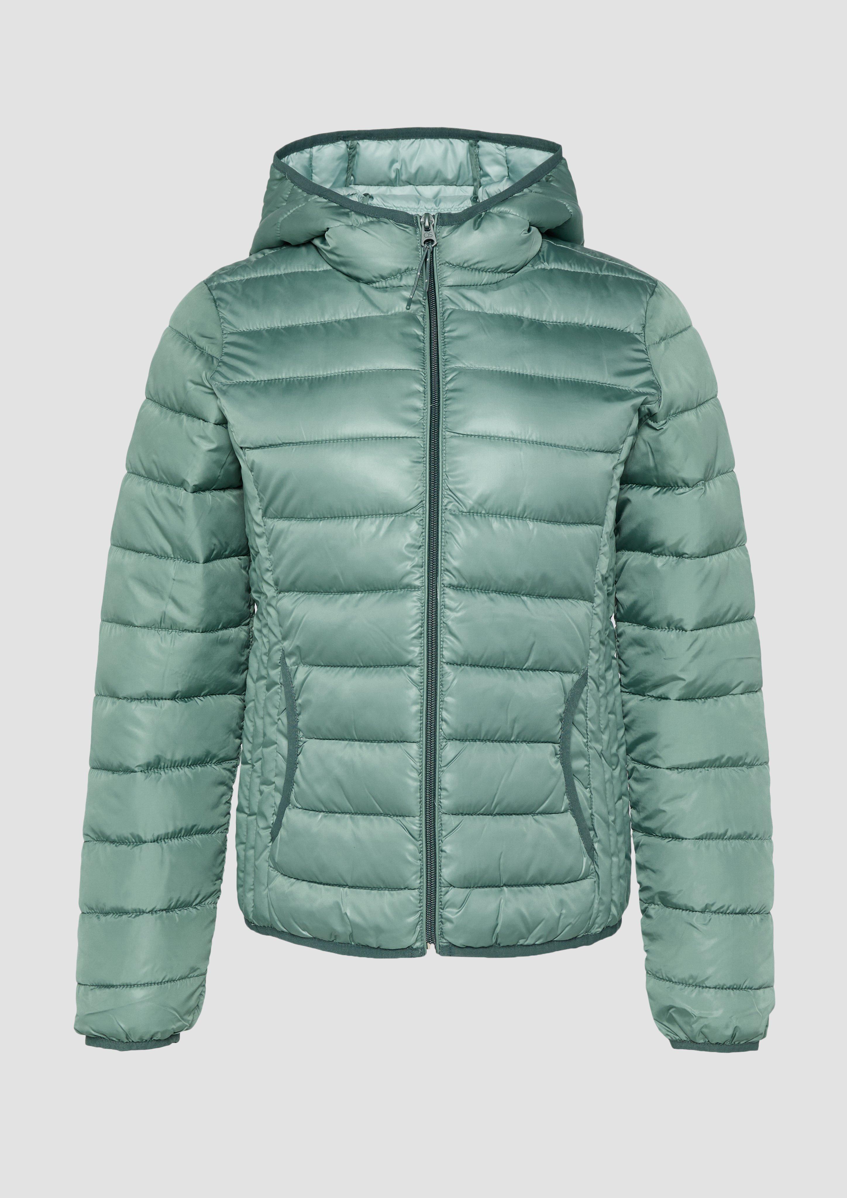 QS - Gesteppte Outdoor-Jacke mit Kapuze, Damen, Blau