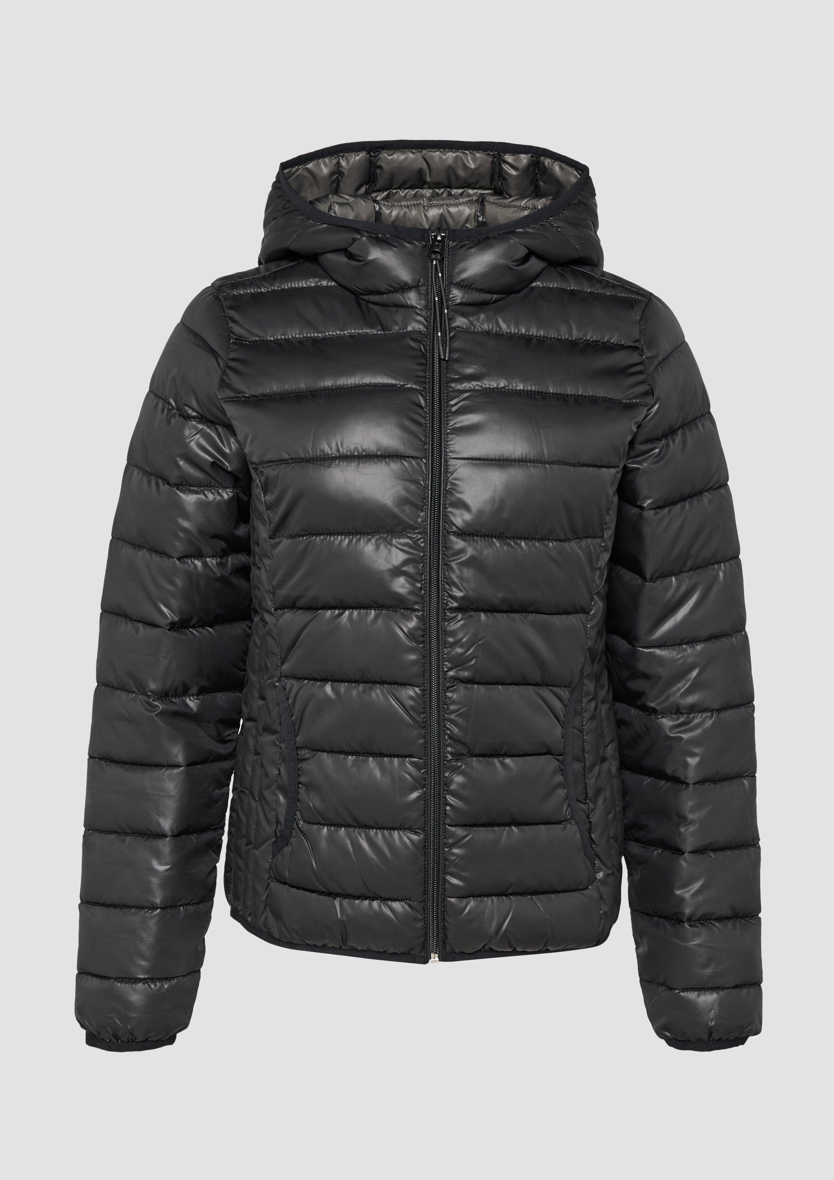 Thumbnail - QS - Gesteppte Outdoor-Jacke mit Kapuze, Damen, schwarz