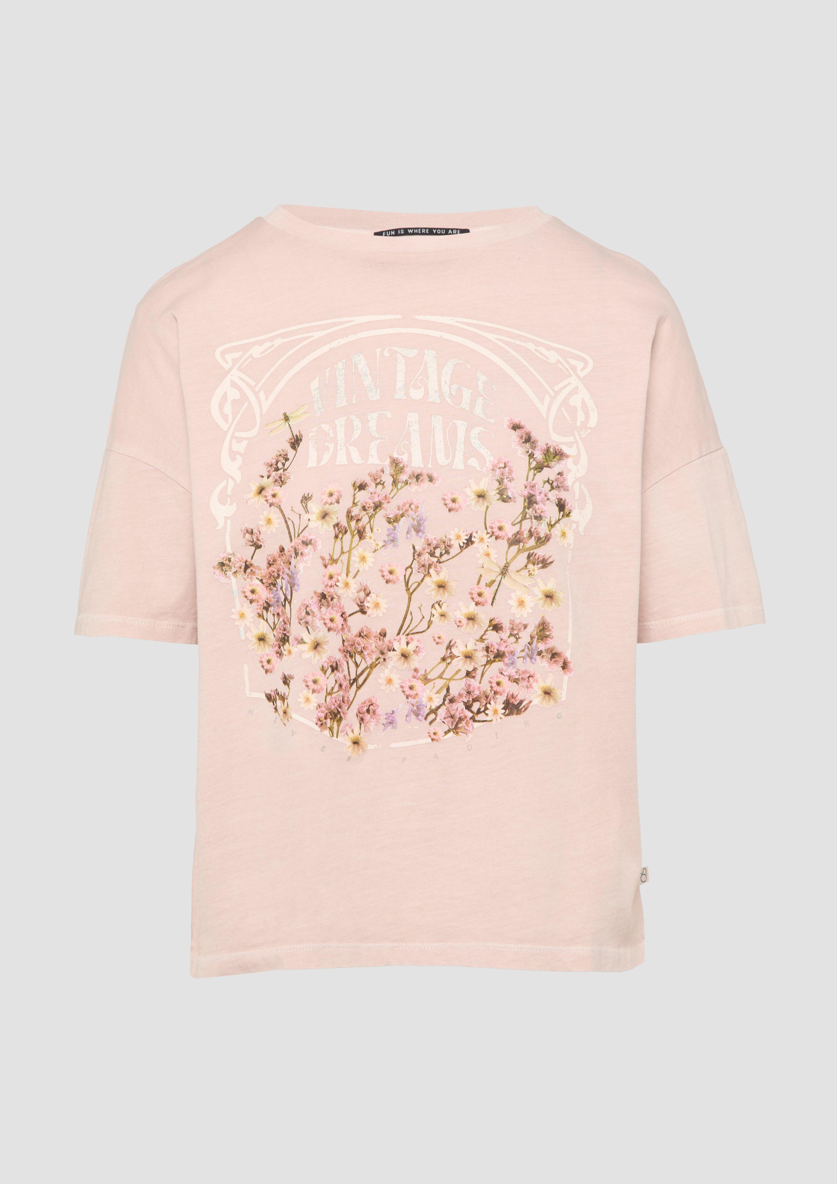 Thumbnail - QS - T-Shirt mit Frontprint, Damen, Rosa