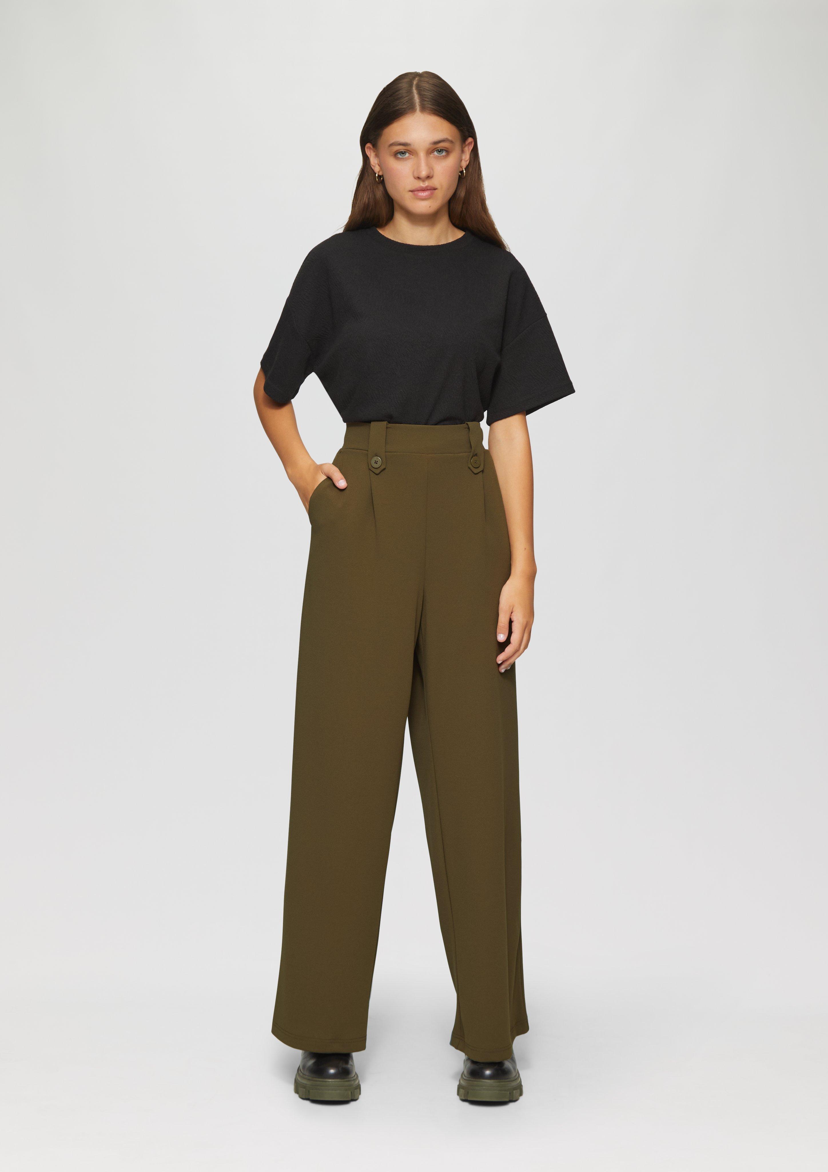 S.Oliver Crêpe-Hose im Relaxed Fit mit Wide Leg