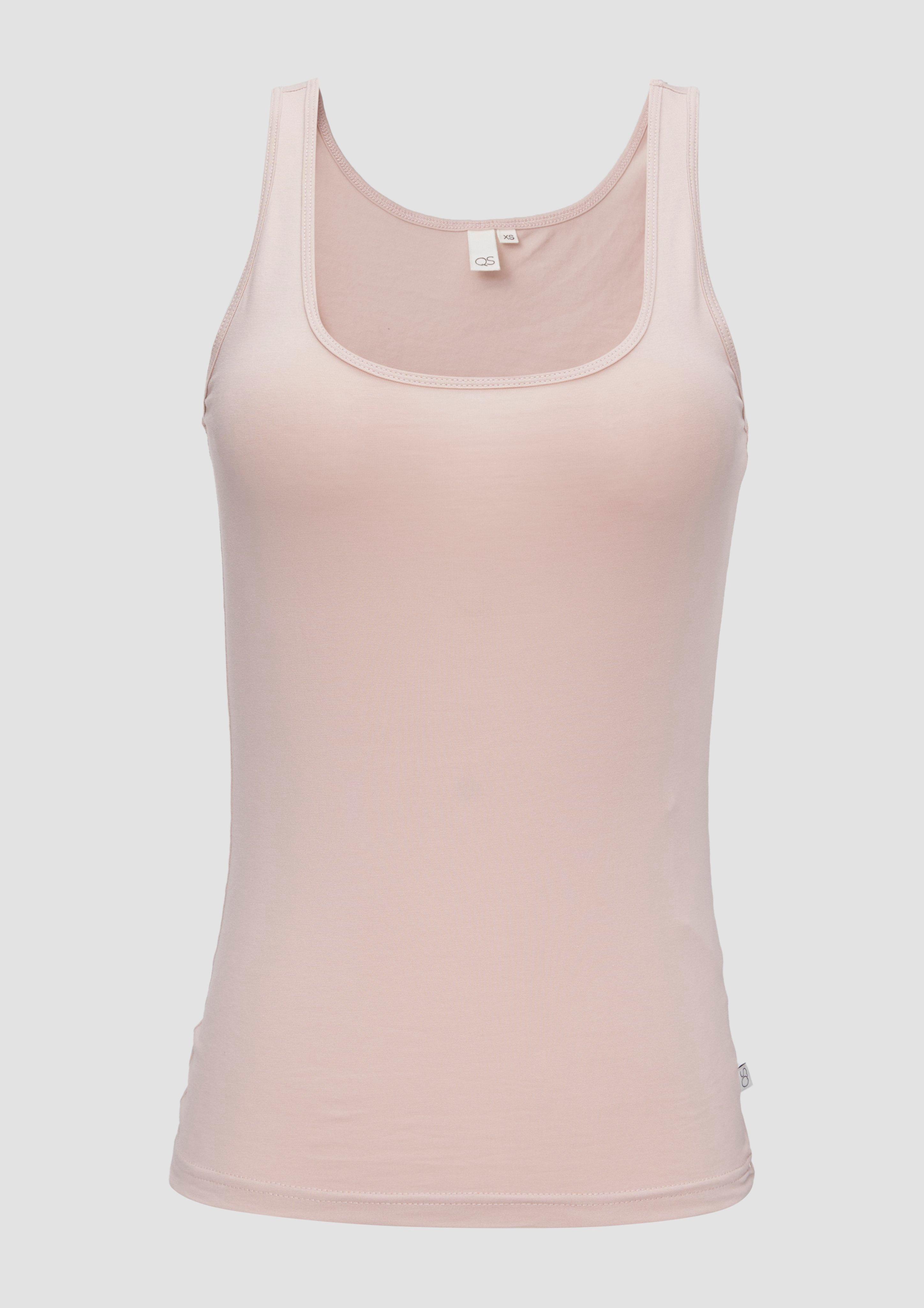 QS - Eng geschnittenes Jerseytop, Damen, Rosa